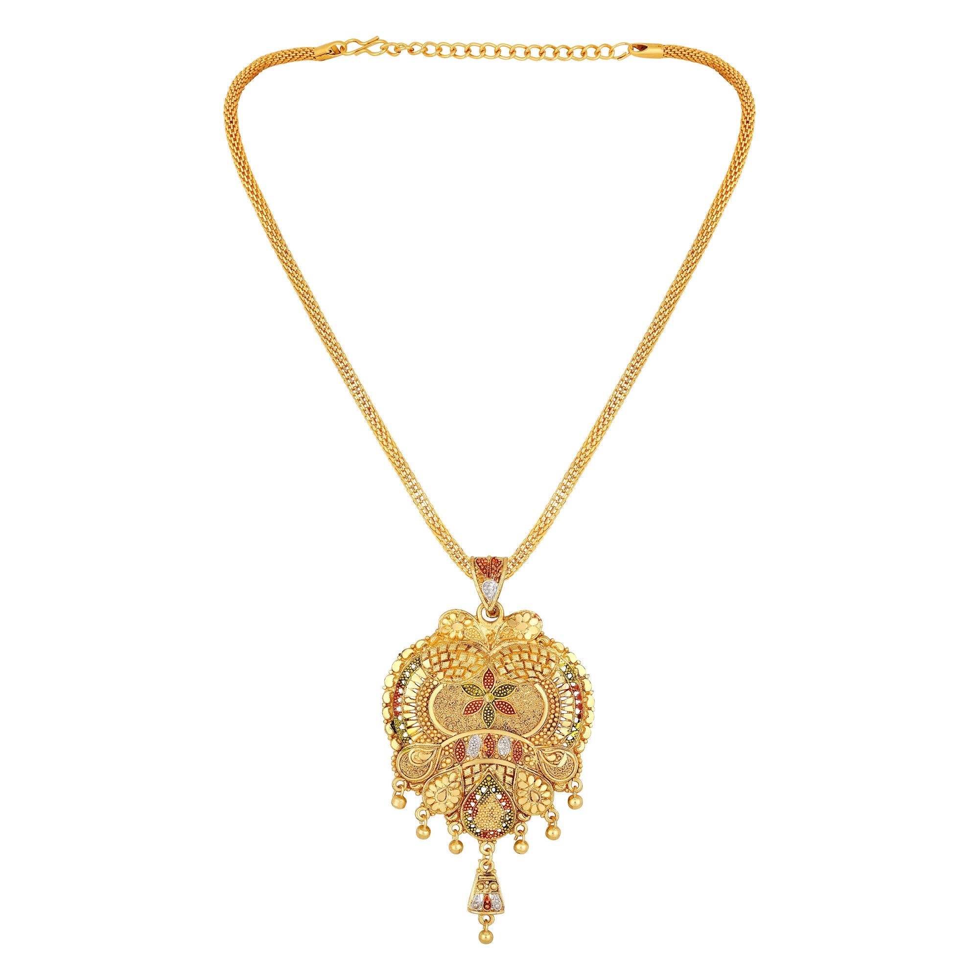 Multicoloured Meenakari Work Necklace Set