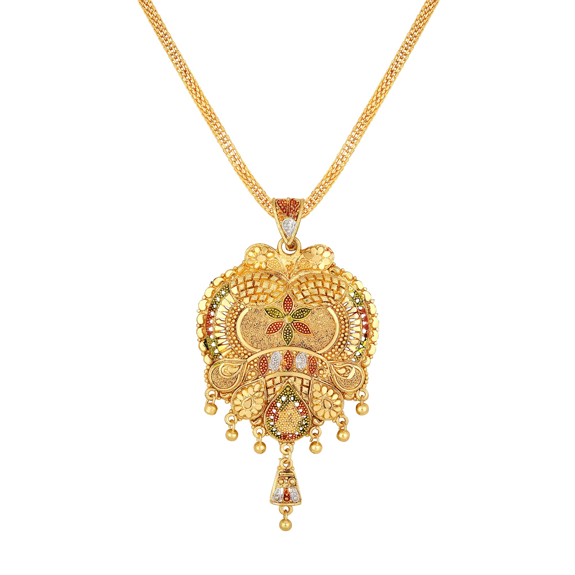 Multicoloured Meenakari Work Necklace Set