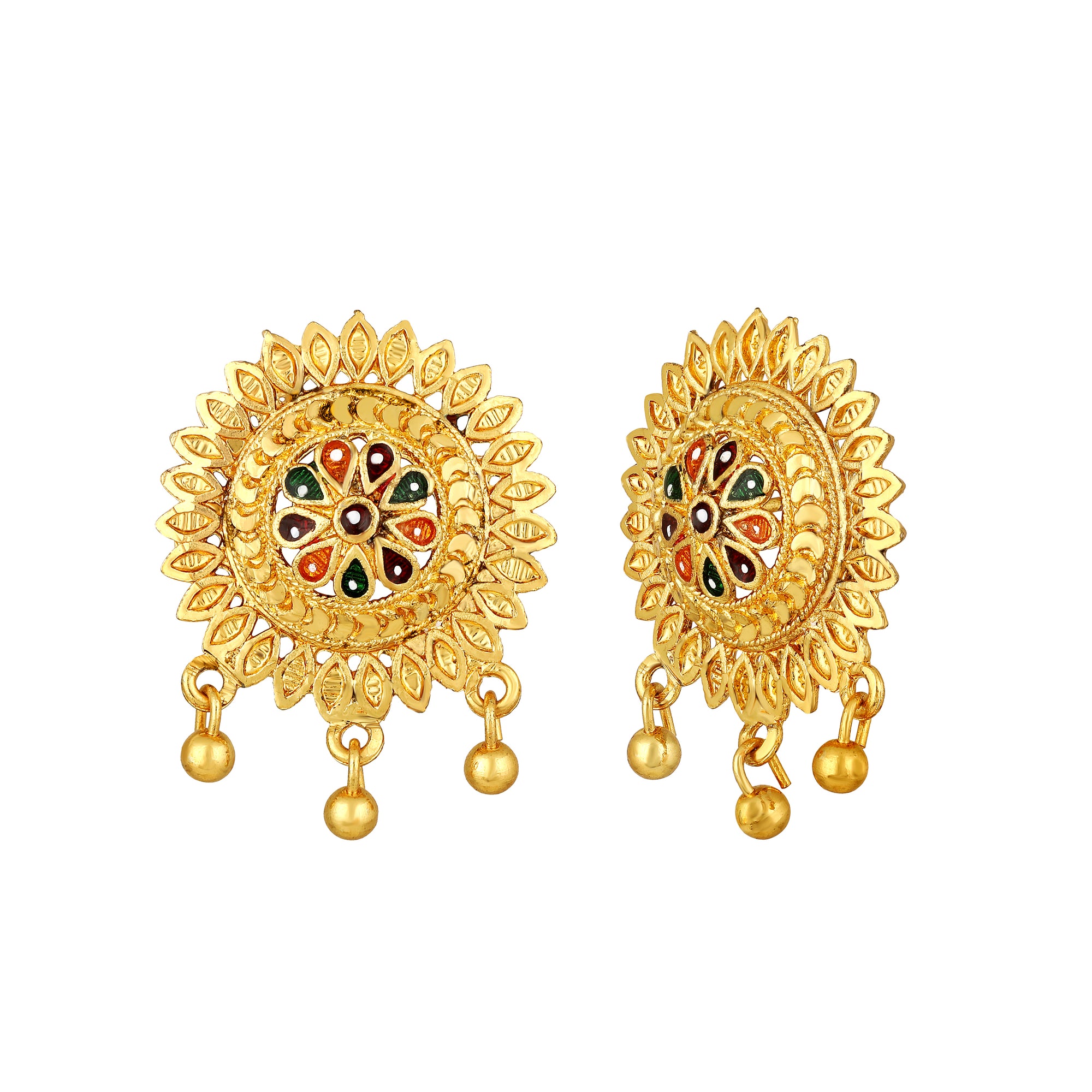 Multicoloured Meenakari Work Necklace Set