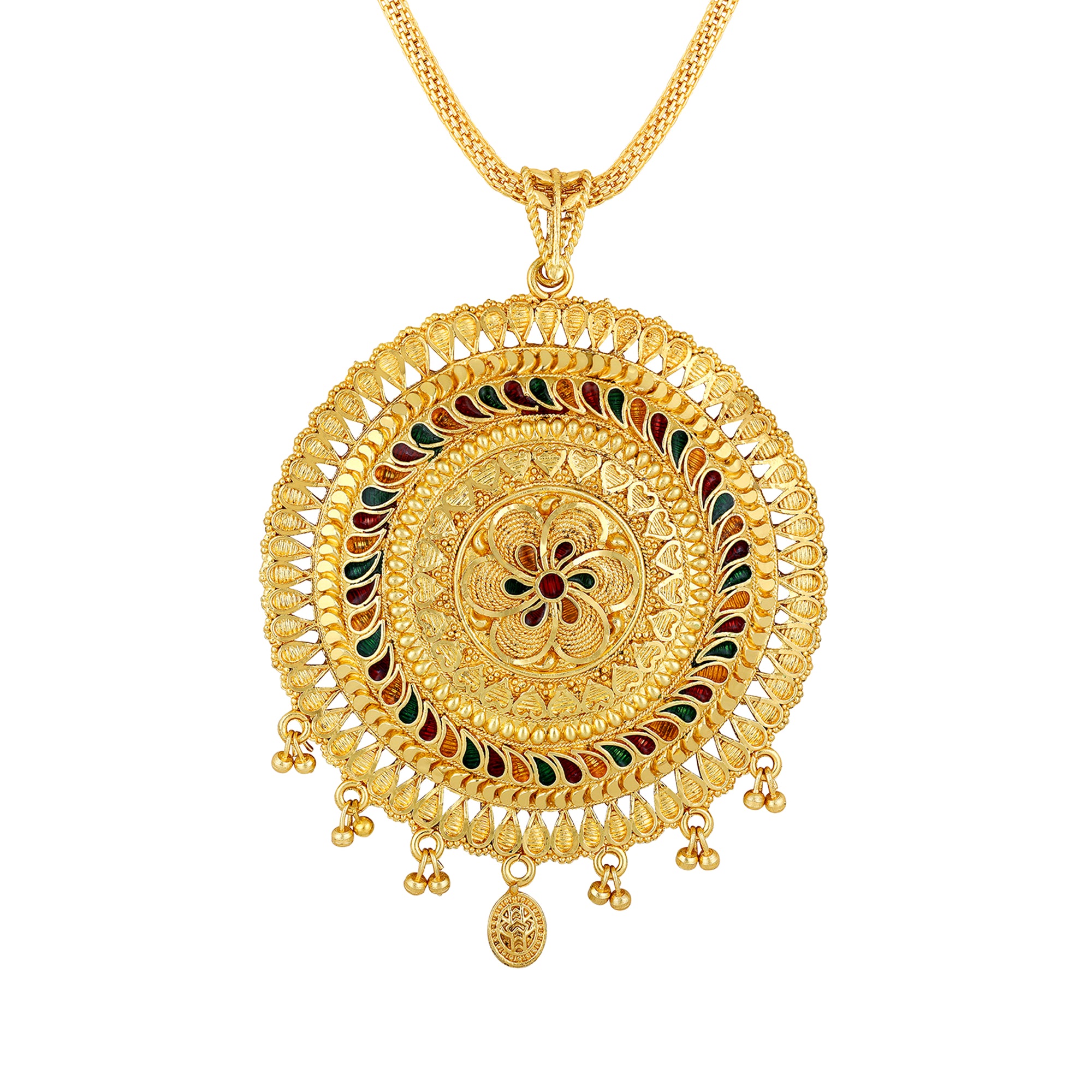 Multicoloured Meenakari Work Necklace Set