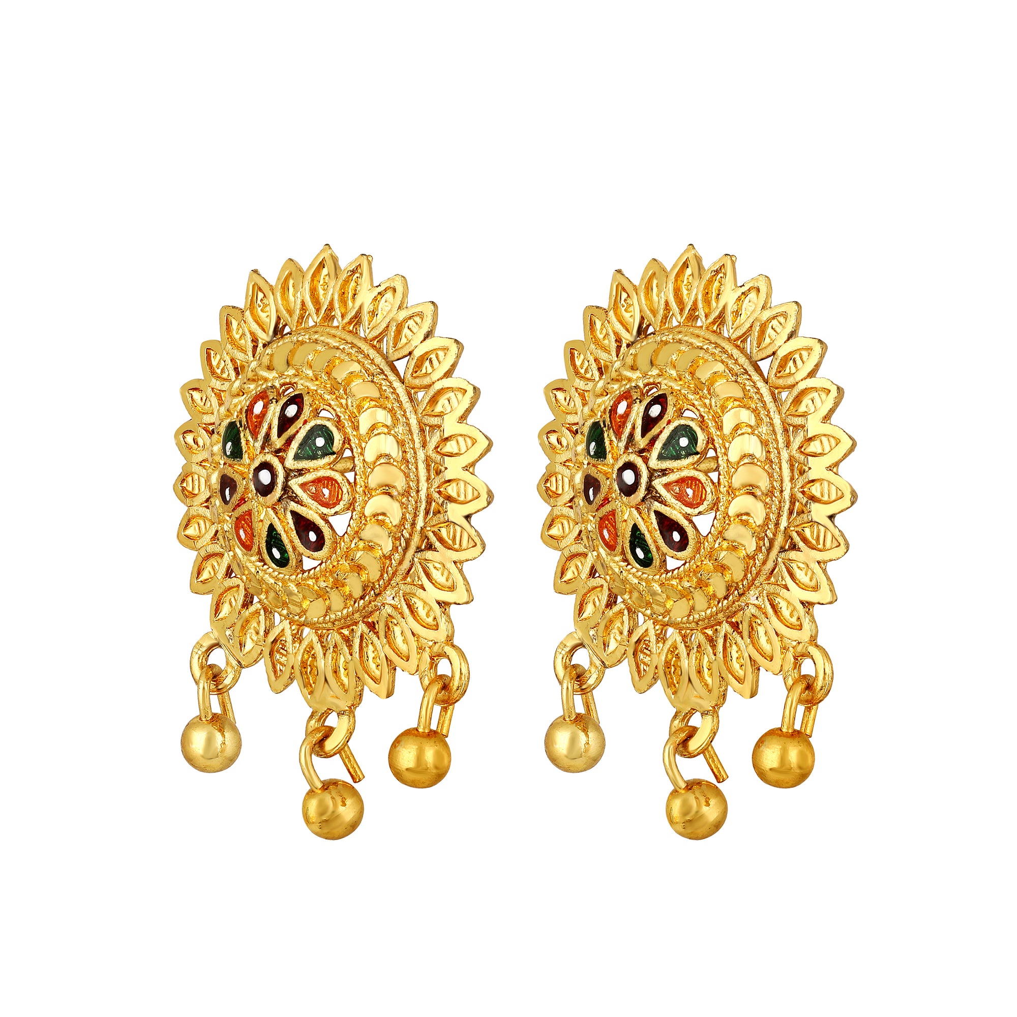 Multicoloured Meenakari Work Necklace Set