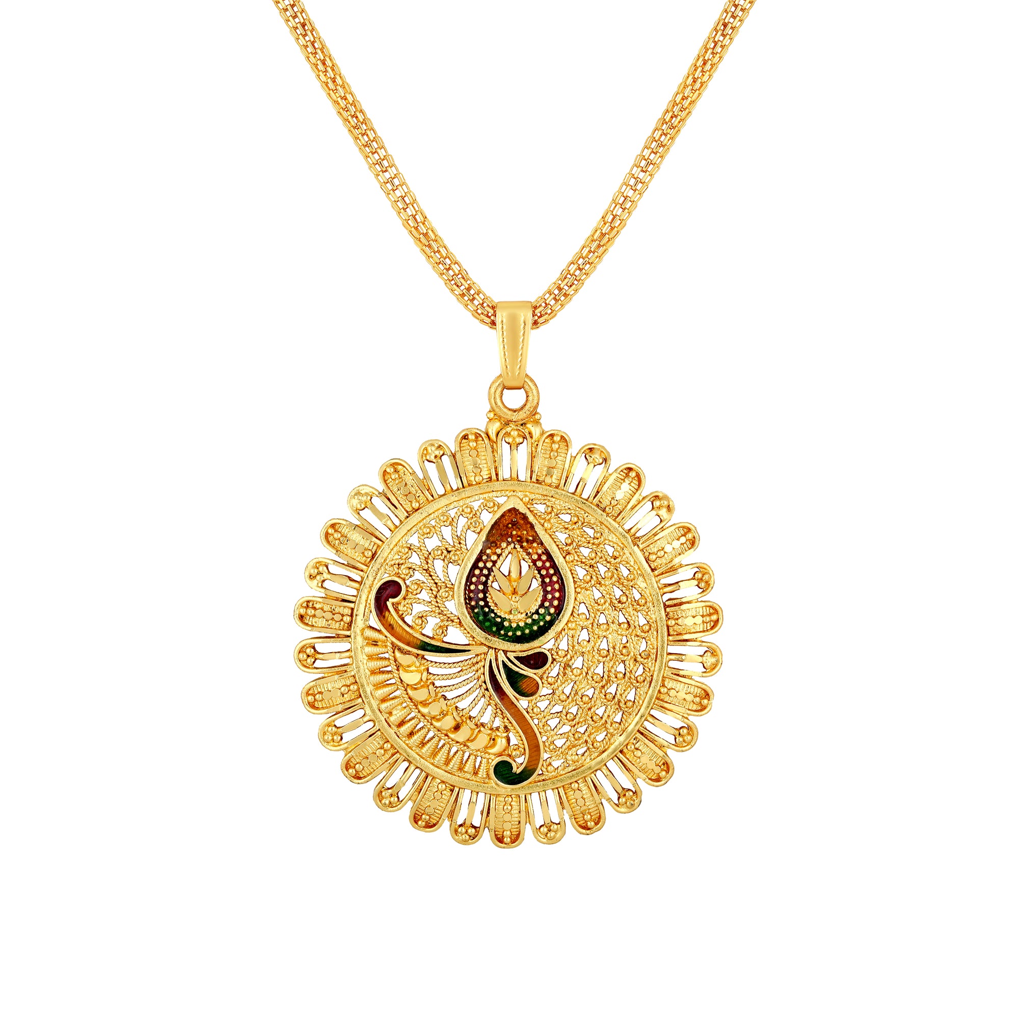 Multicoloured Meenakari Work Necklace Set