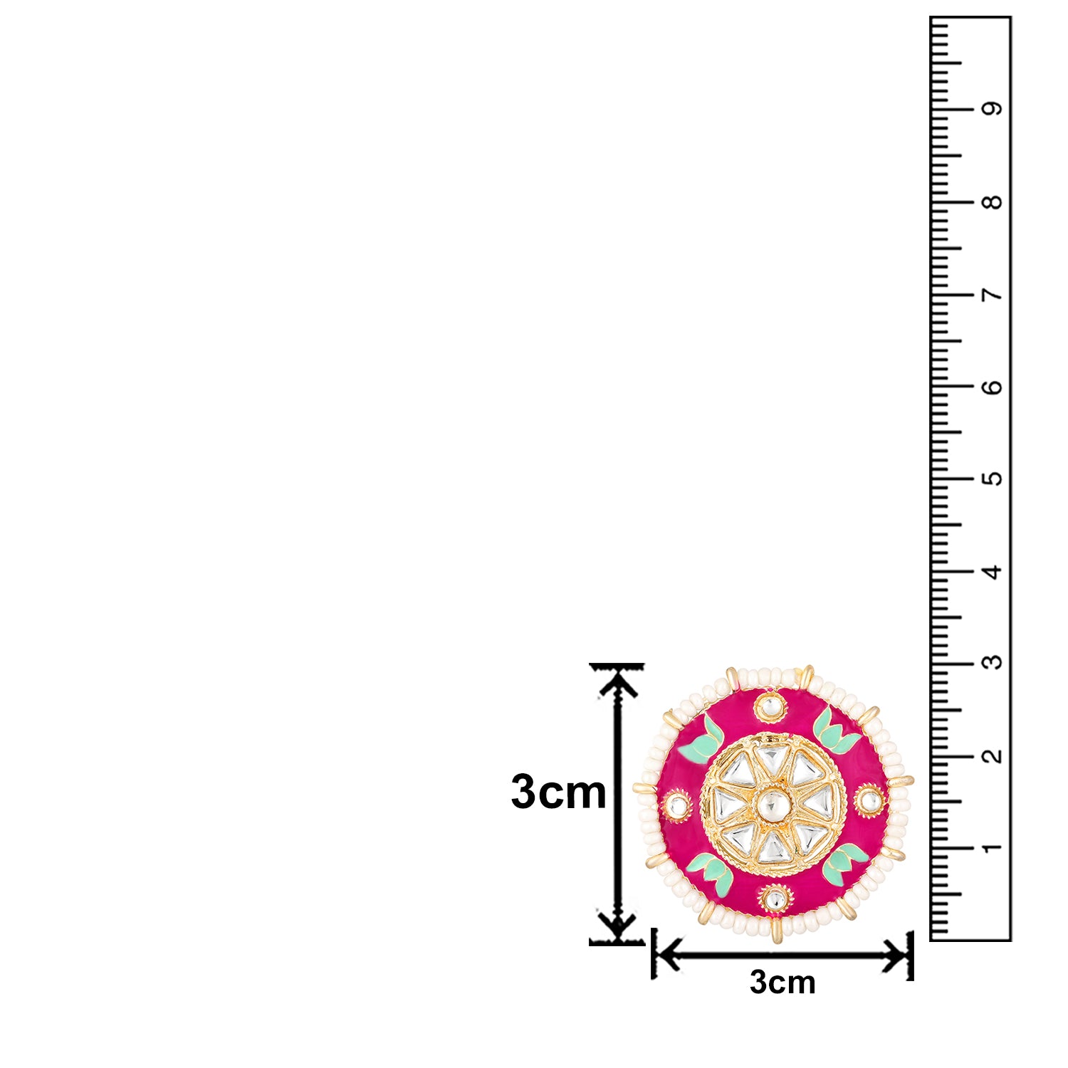 Floral Meenakari Work White Kundan Chokar Necklace Set