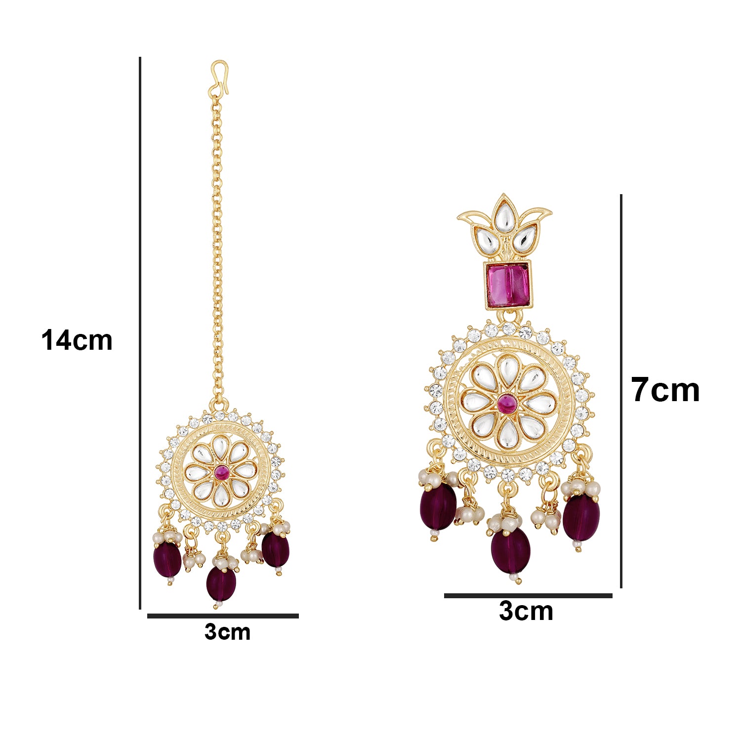 Aritficial Pearl and Kundan Floral Chokar Jewellery Set