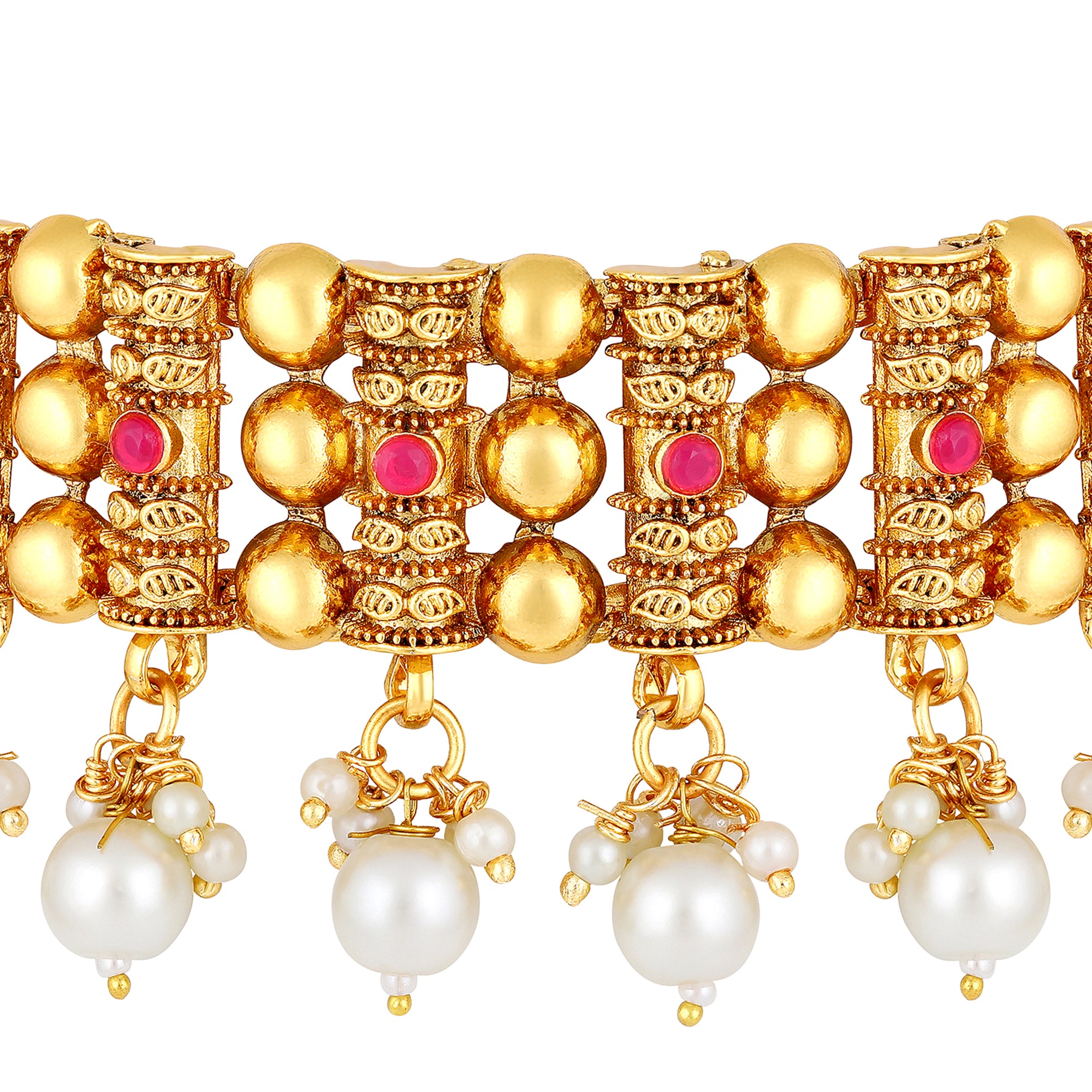 White Kundan Chokar Necklace Set