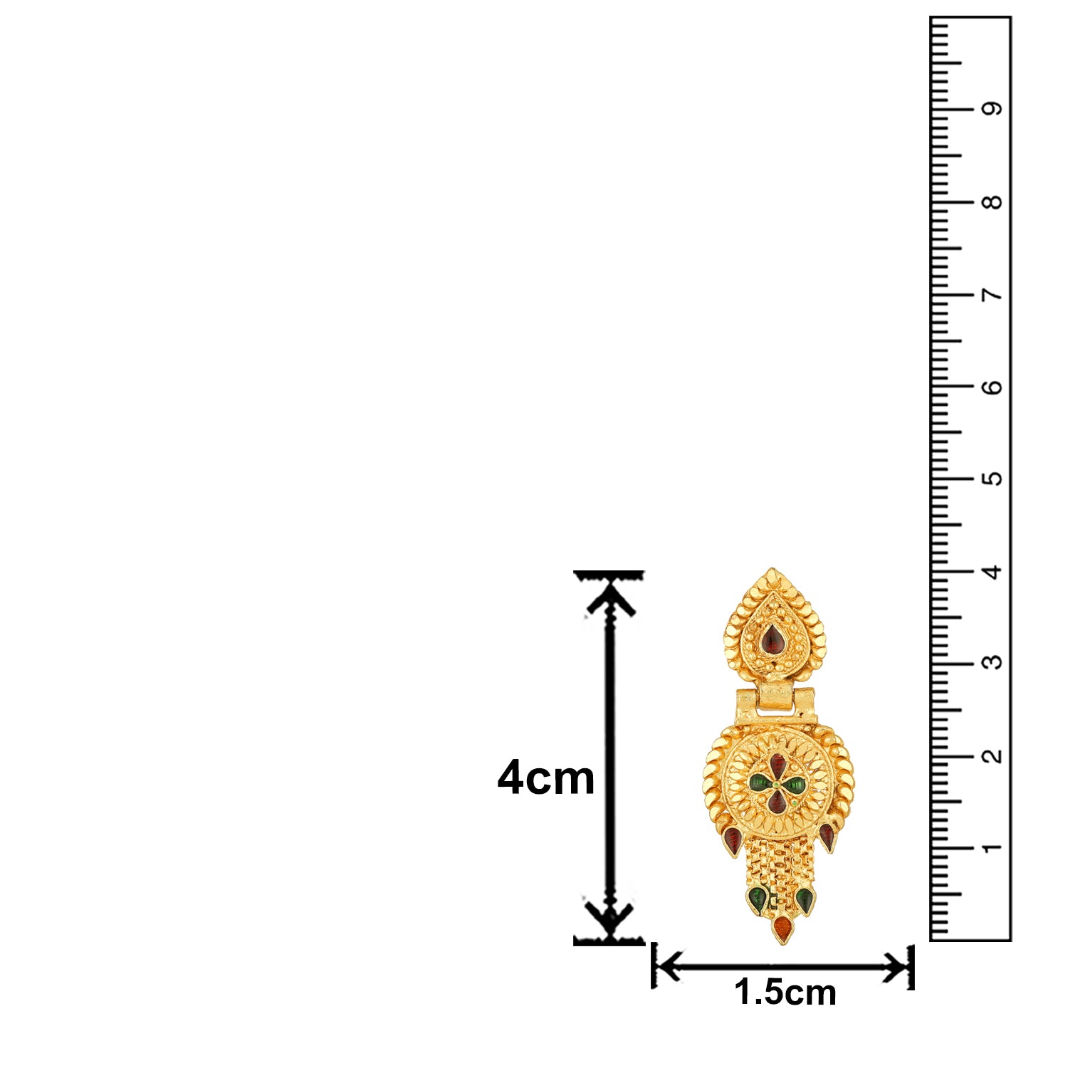 Multicoloured Meenakari Work Floral Necklace Set