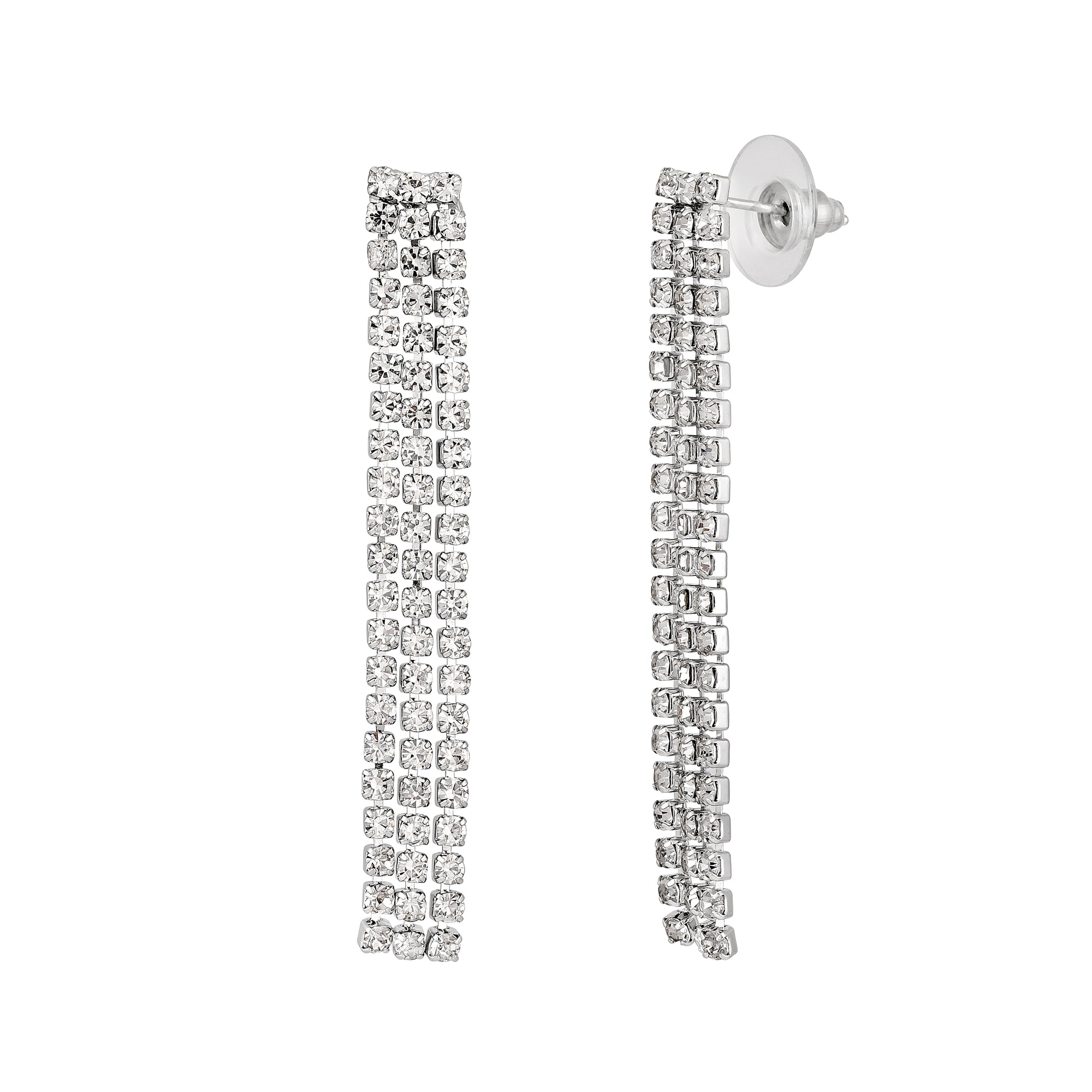 Rhodium Plated Studed Choker Necklace Set