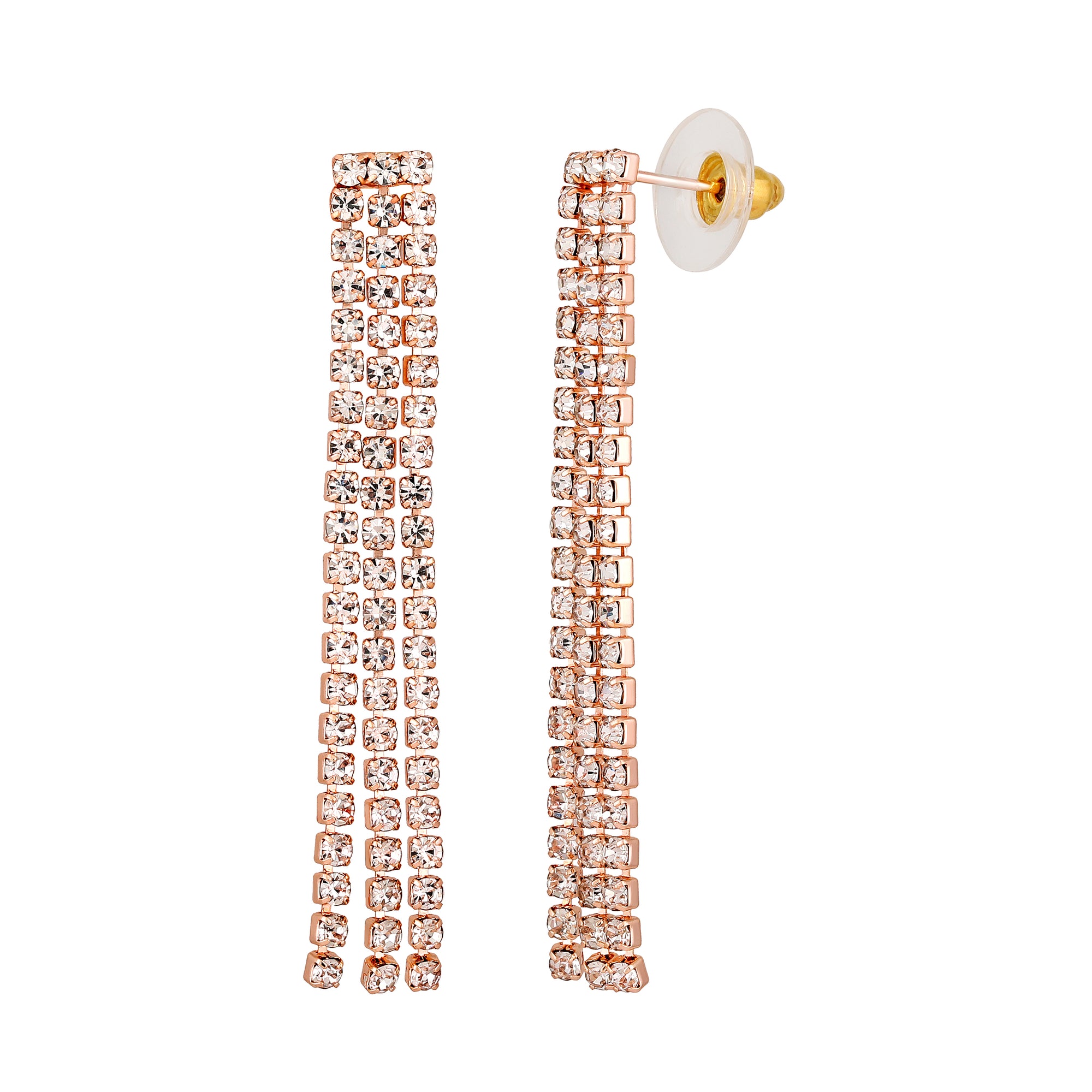 Rhodium Plated Studed Choker Necklace Set