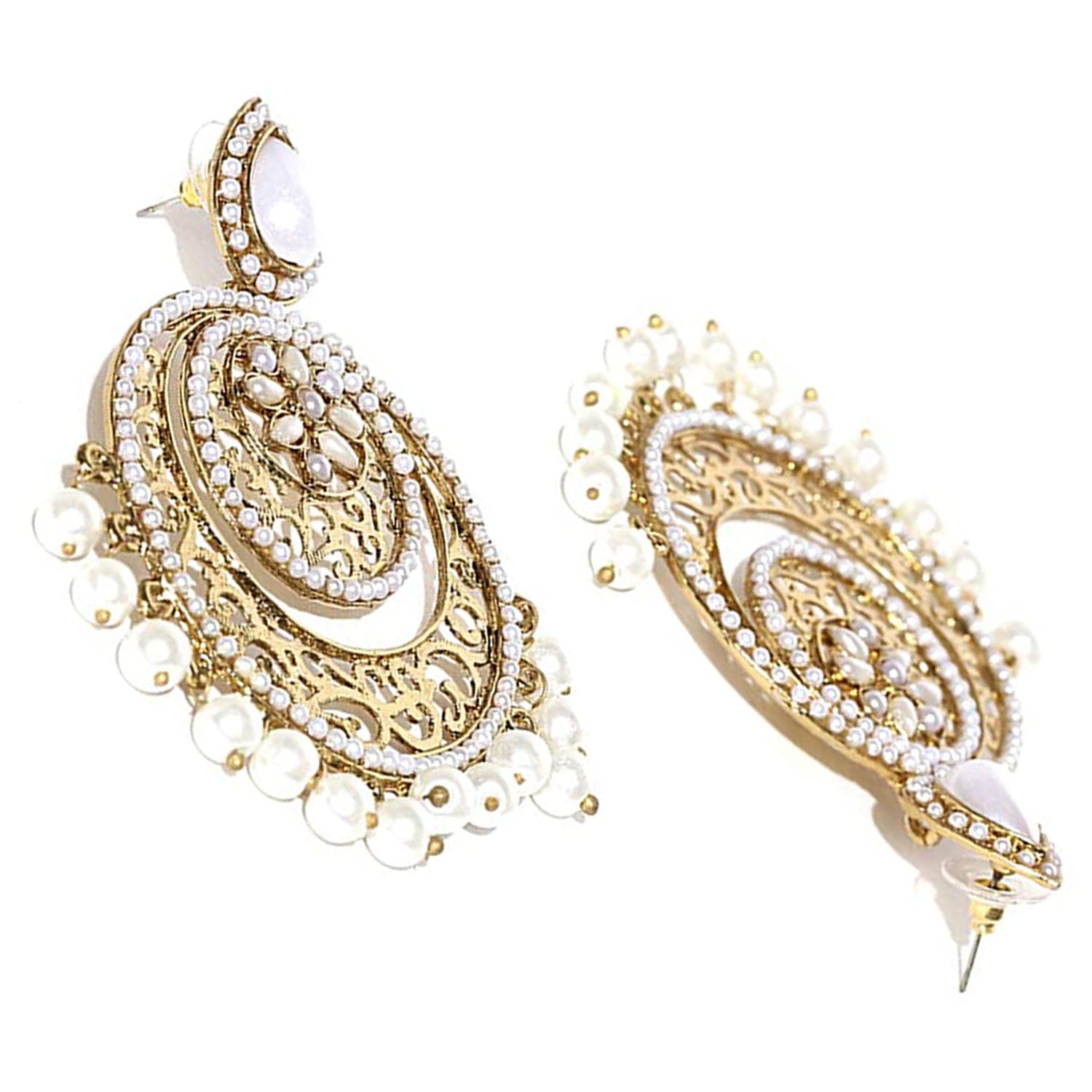 Ethnic Chandbali Traditional Earring with Pearl