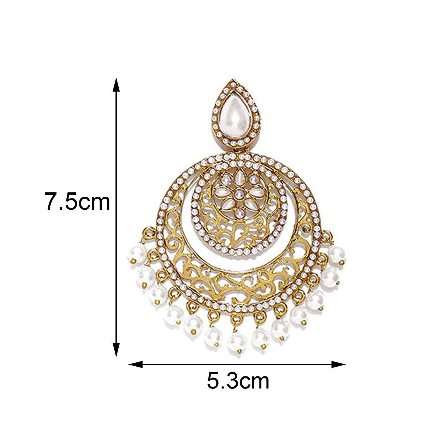Ethnic Chandbali Traditional Earring with Pearl