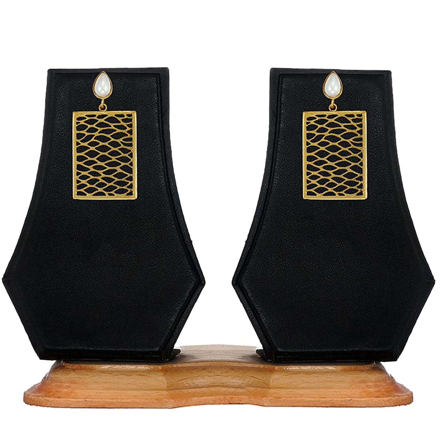 Traditional Rectangular Long Dangler Earrings