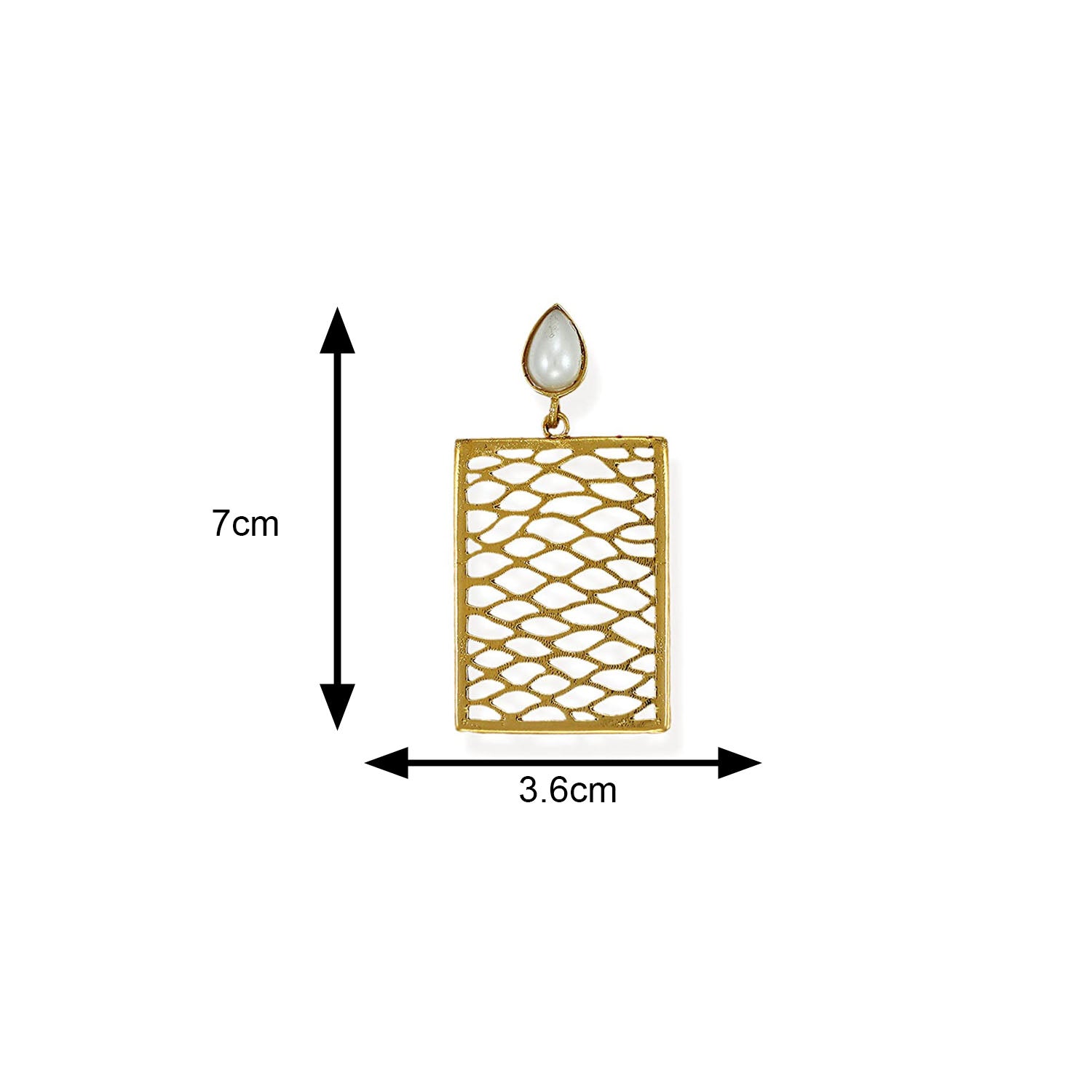 Traditional Rectangular Long Dangler Earrings