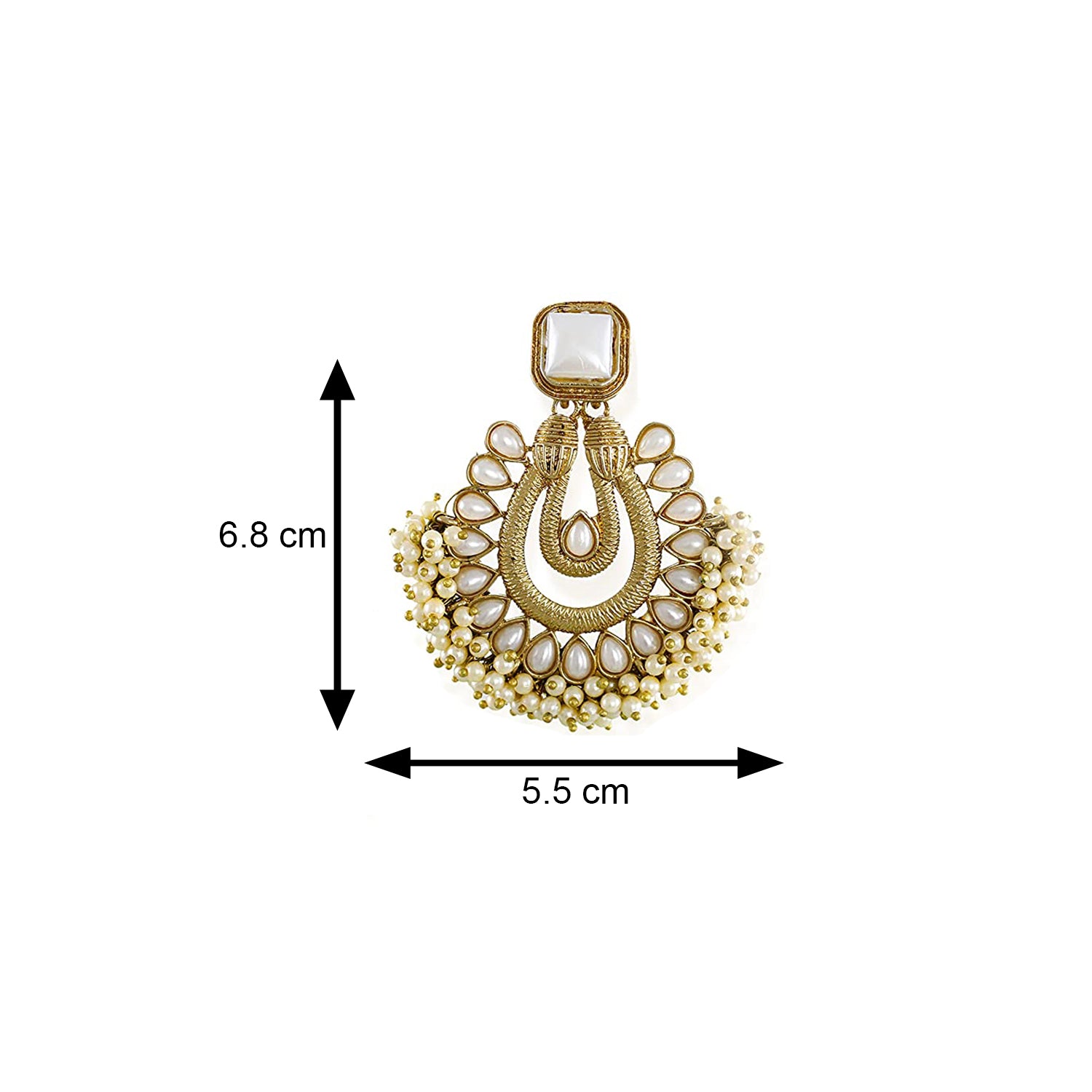 Traditional Pearl Ghungroo Chandelier Earring