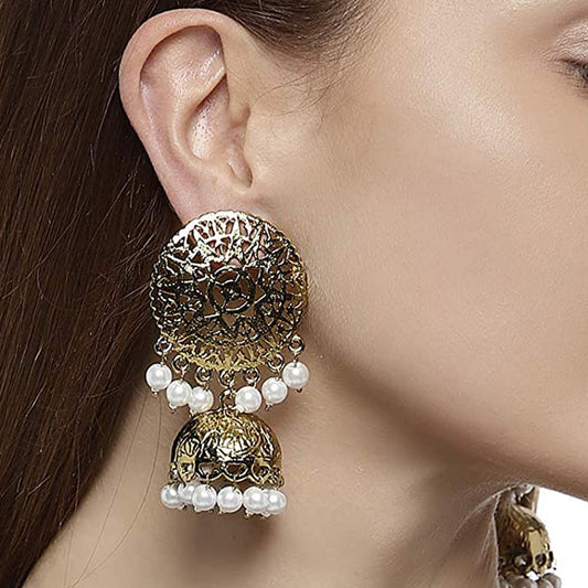 Traditional Pearl Drop Jhumki Earring