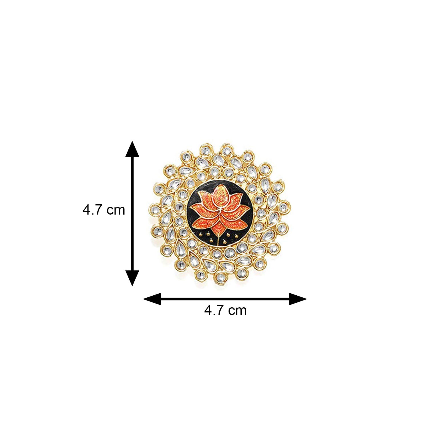 Traditional Meenakari Lotus Stud Earring