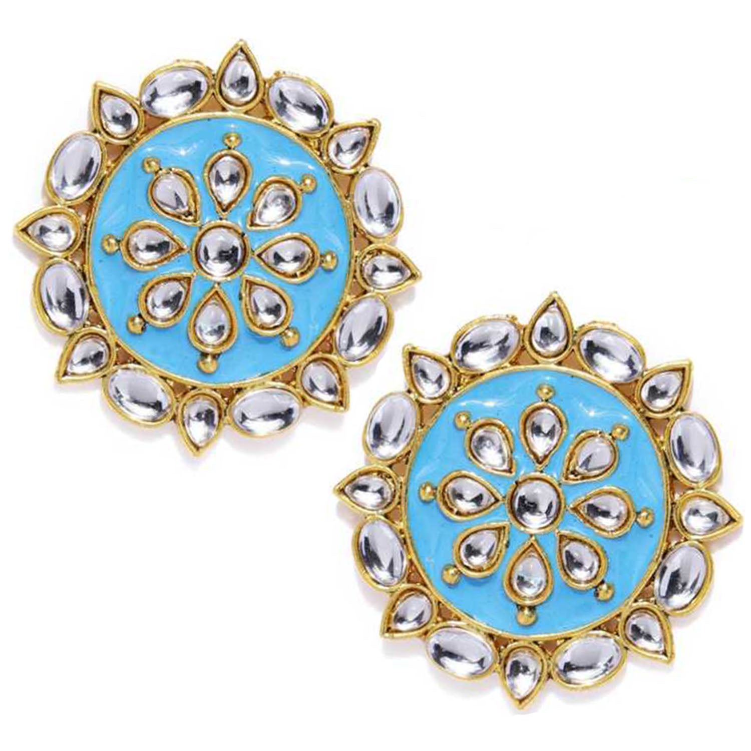 Traditional Meenakari Circular Stud Earring
