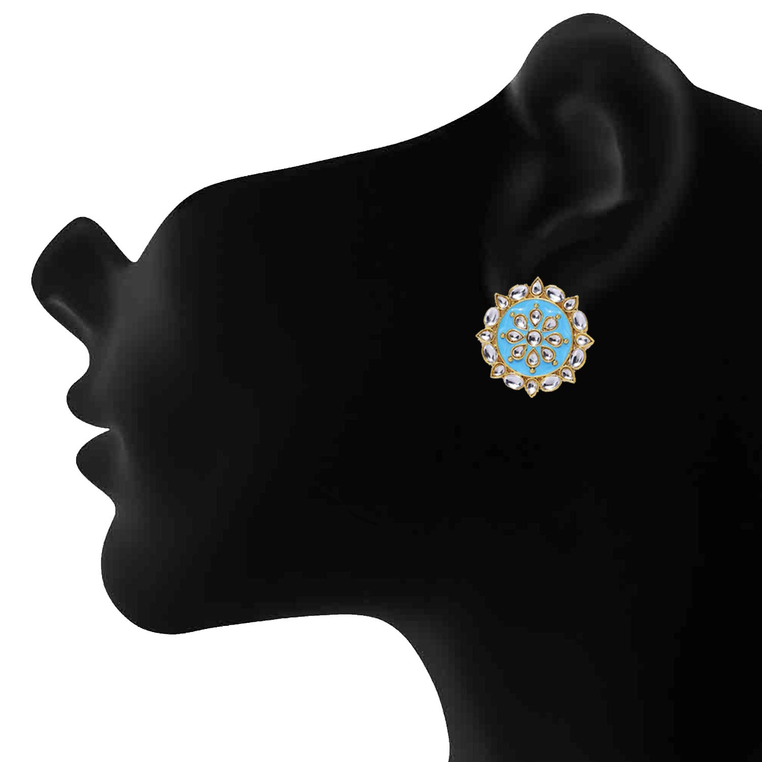 Traditional Meenakari Circular Stud Earring