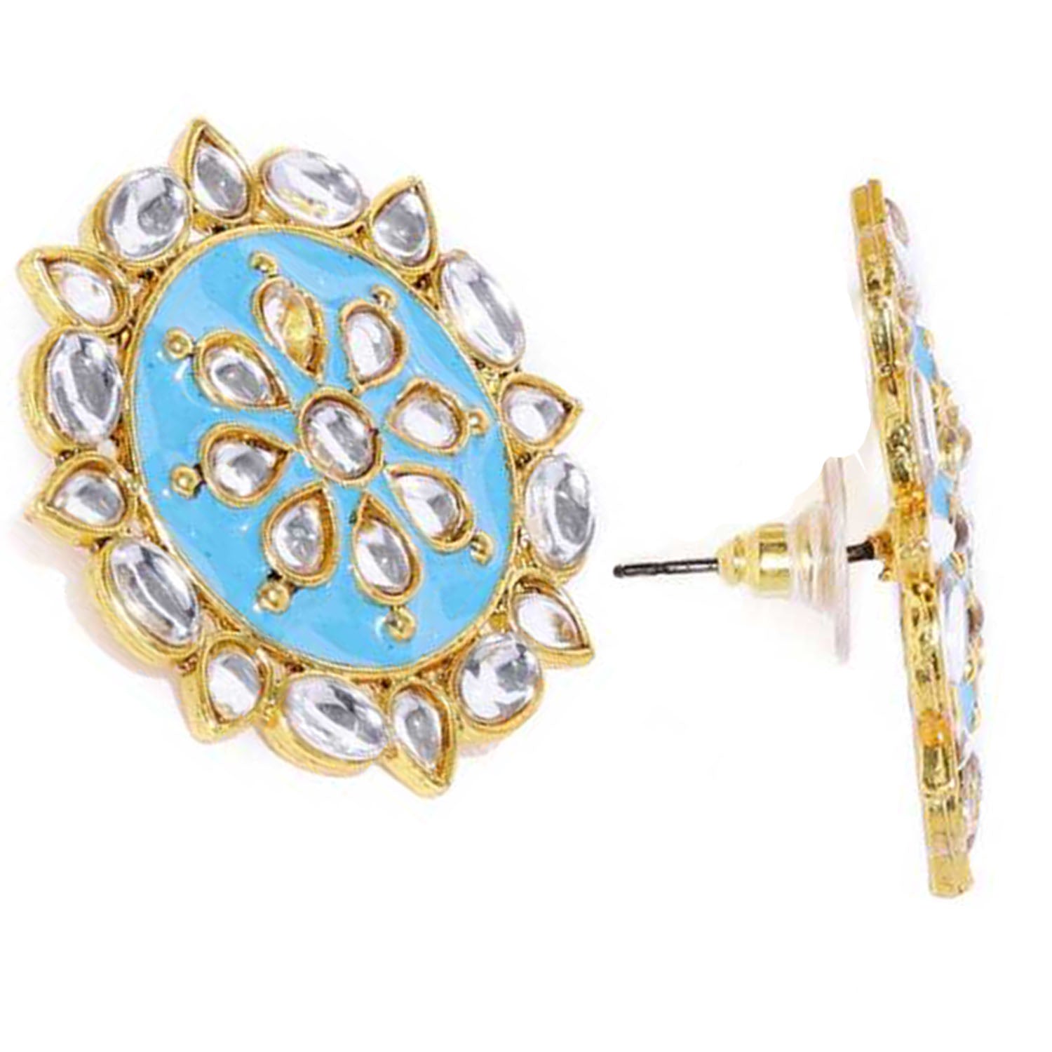 Traditional Meenakari Circular Stud Earring