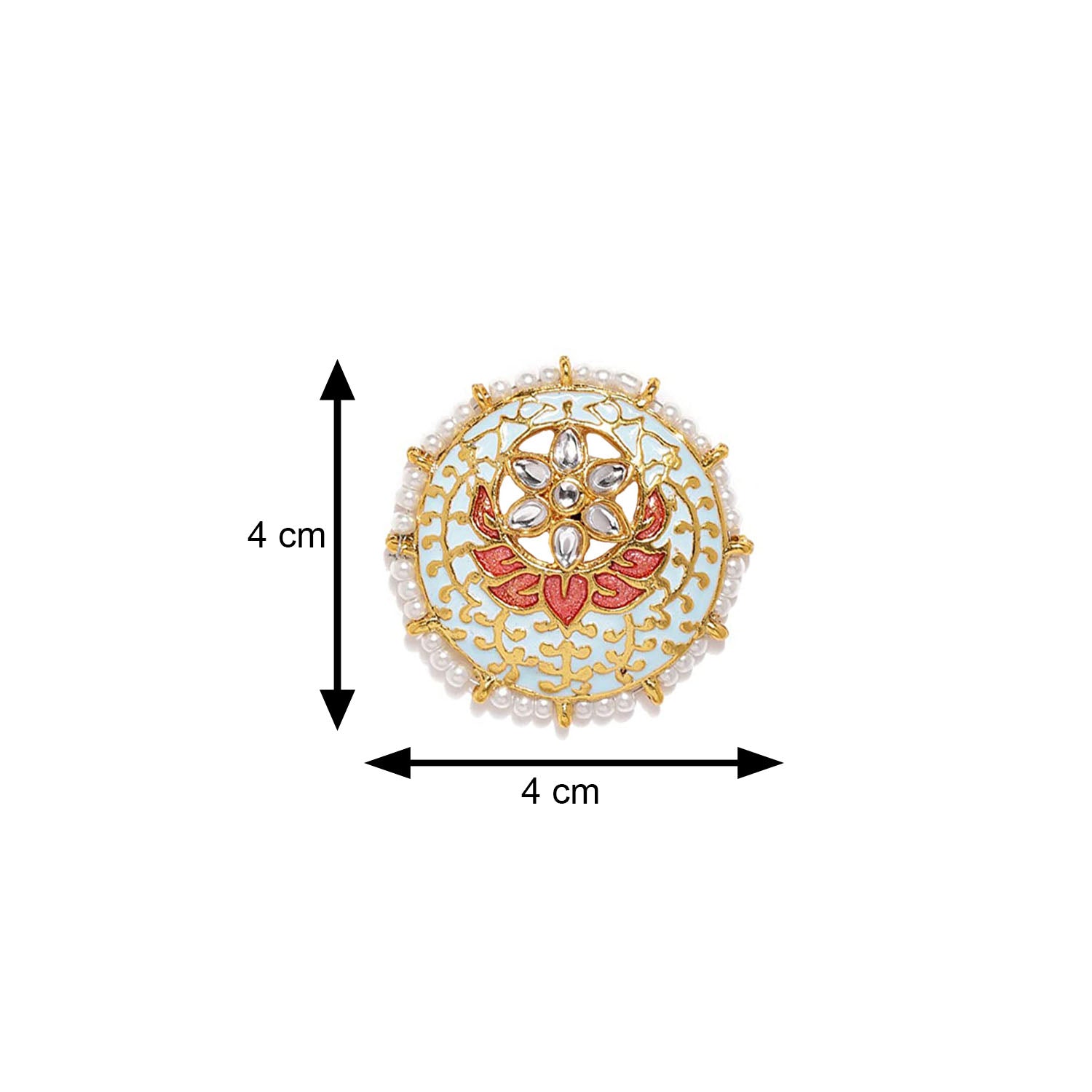 Traditional Multicolor Meenakari Circular Stud Earring