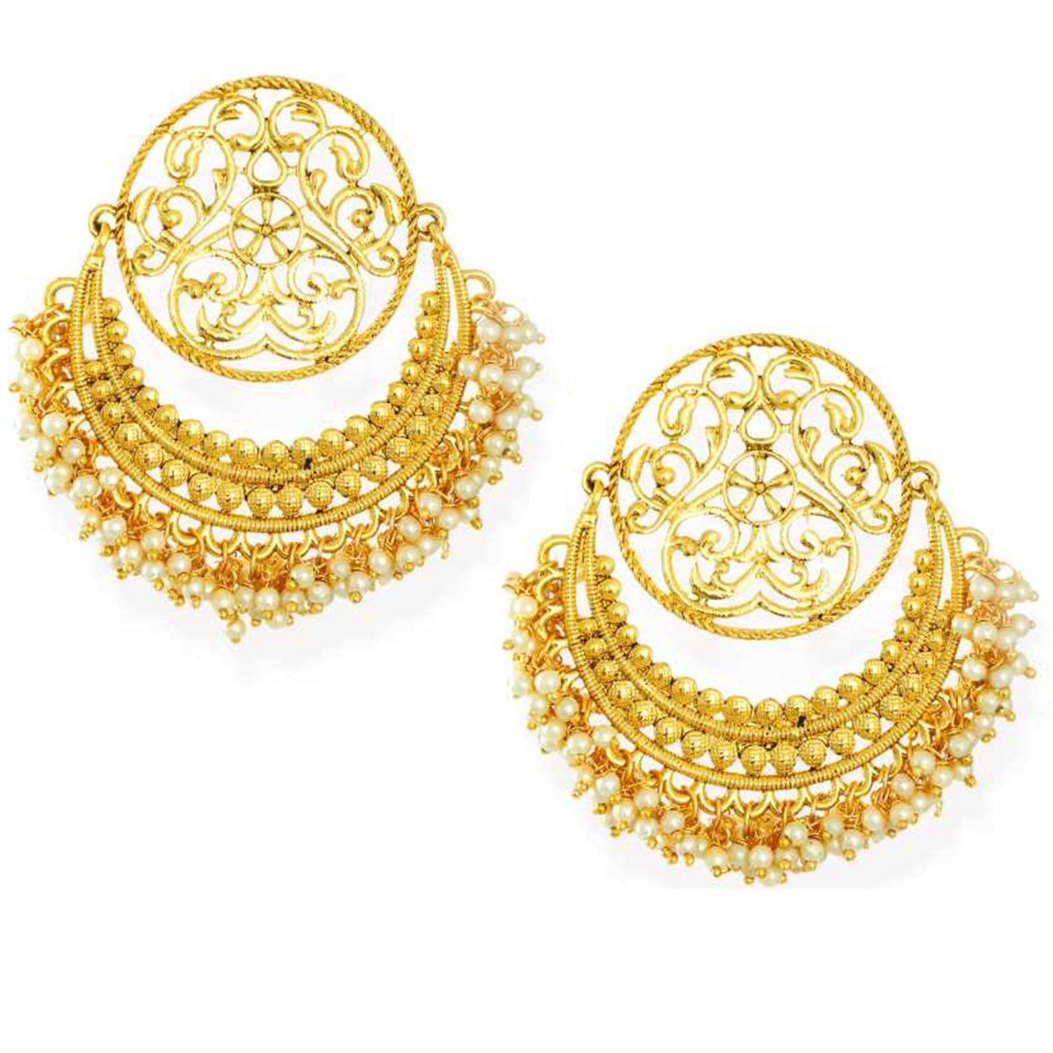 Traditional Chandbali Pearl Earring