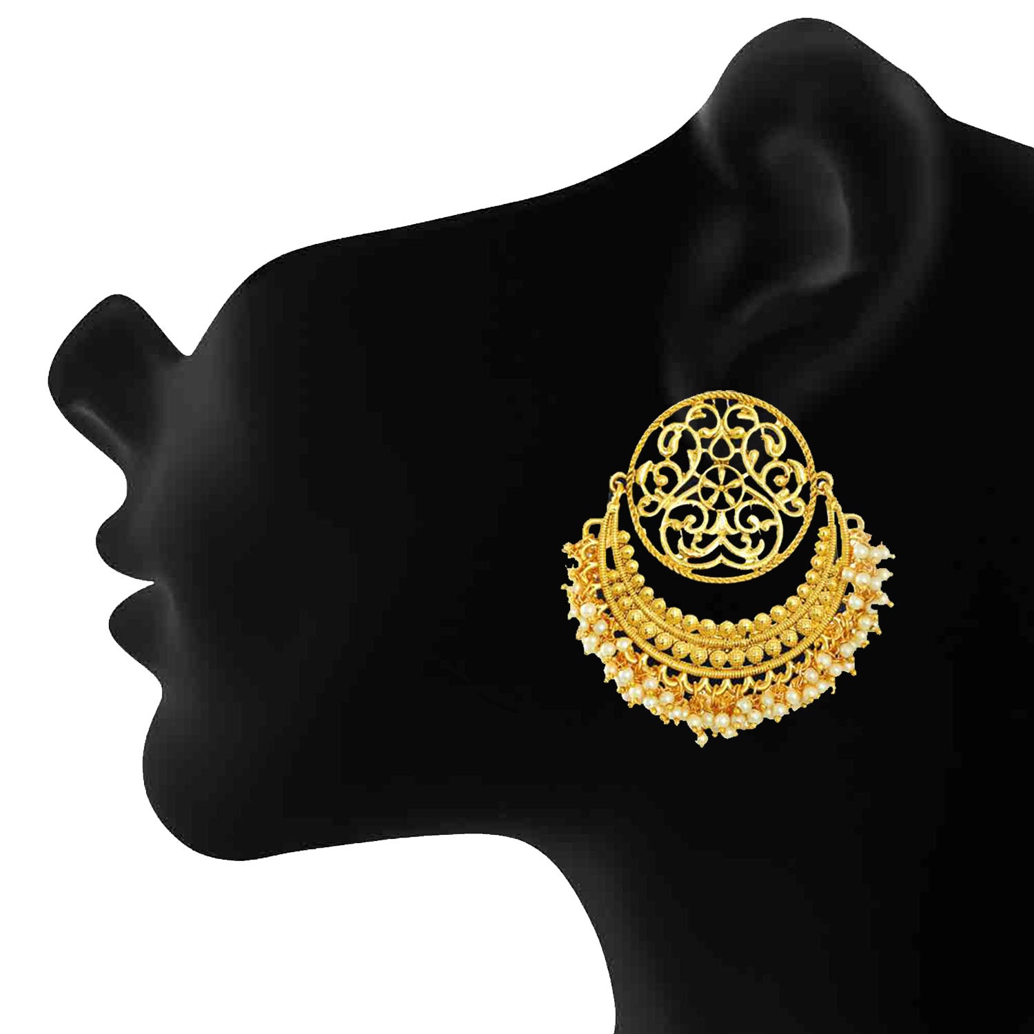 Traditional Chandbali Pearl Earring