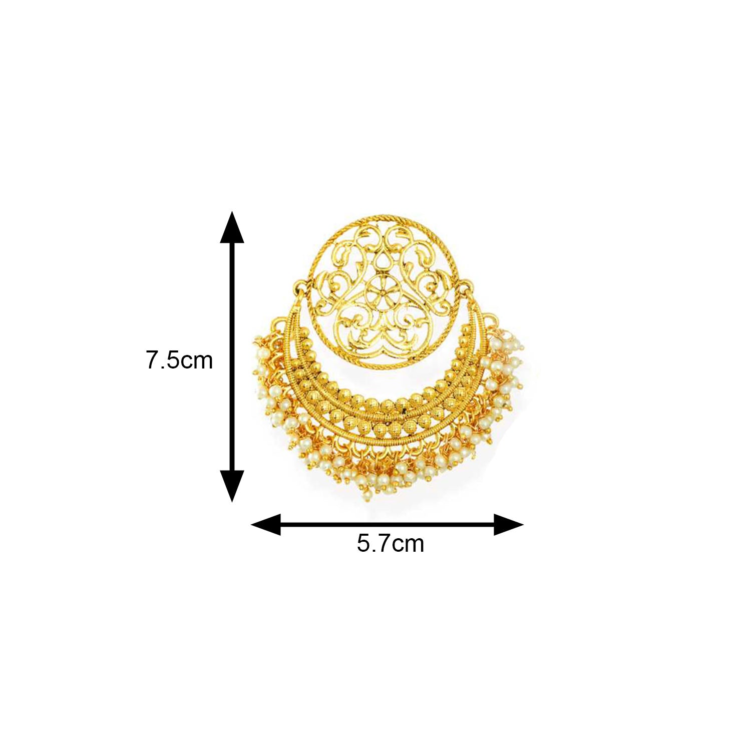 Traditional Chandbali Pearl Earring