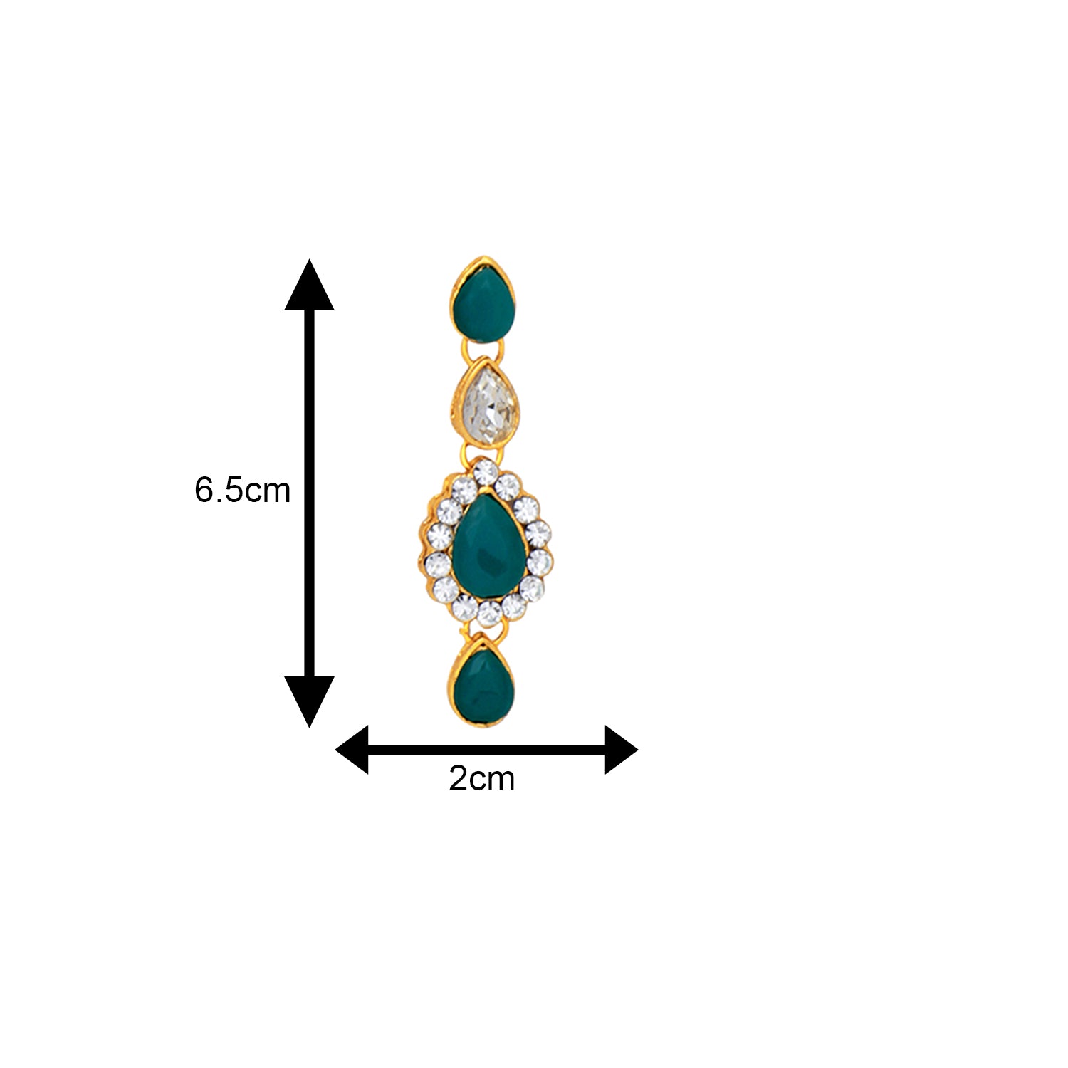 Ethnic Green and White Kundan Jewellery Set