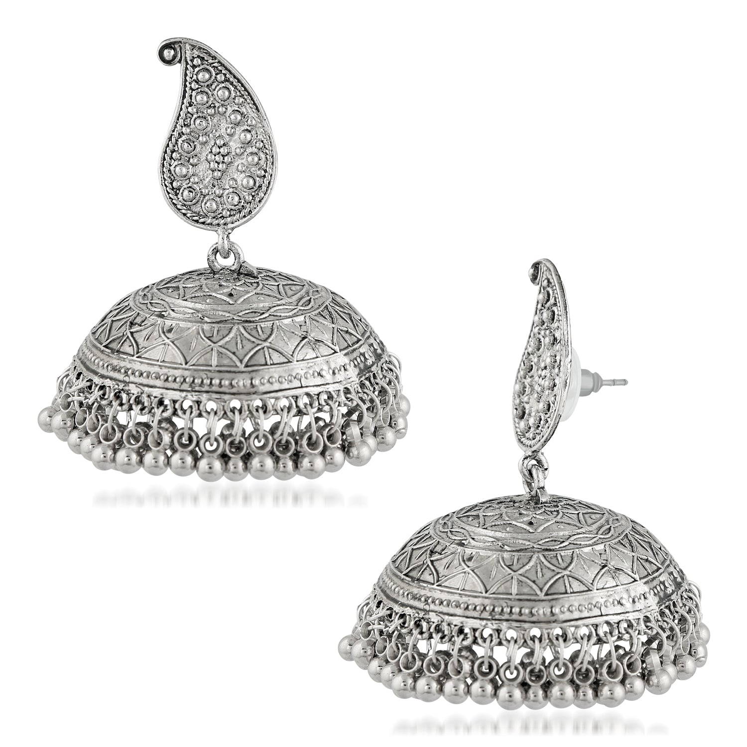 Traditional Design Dangle Jhumka Ghungroo Earrings