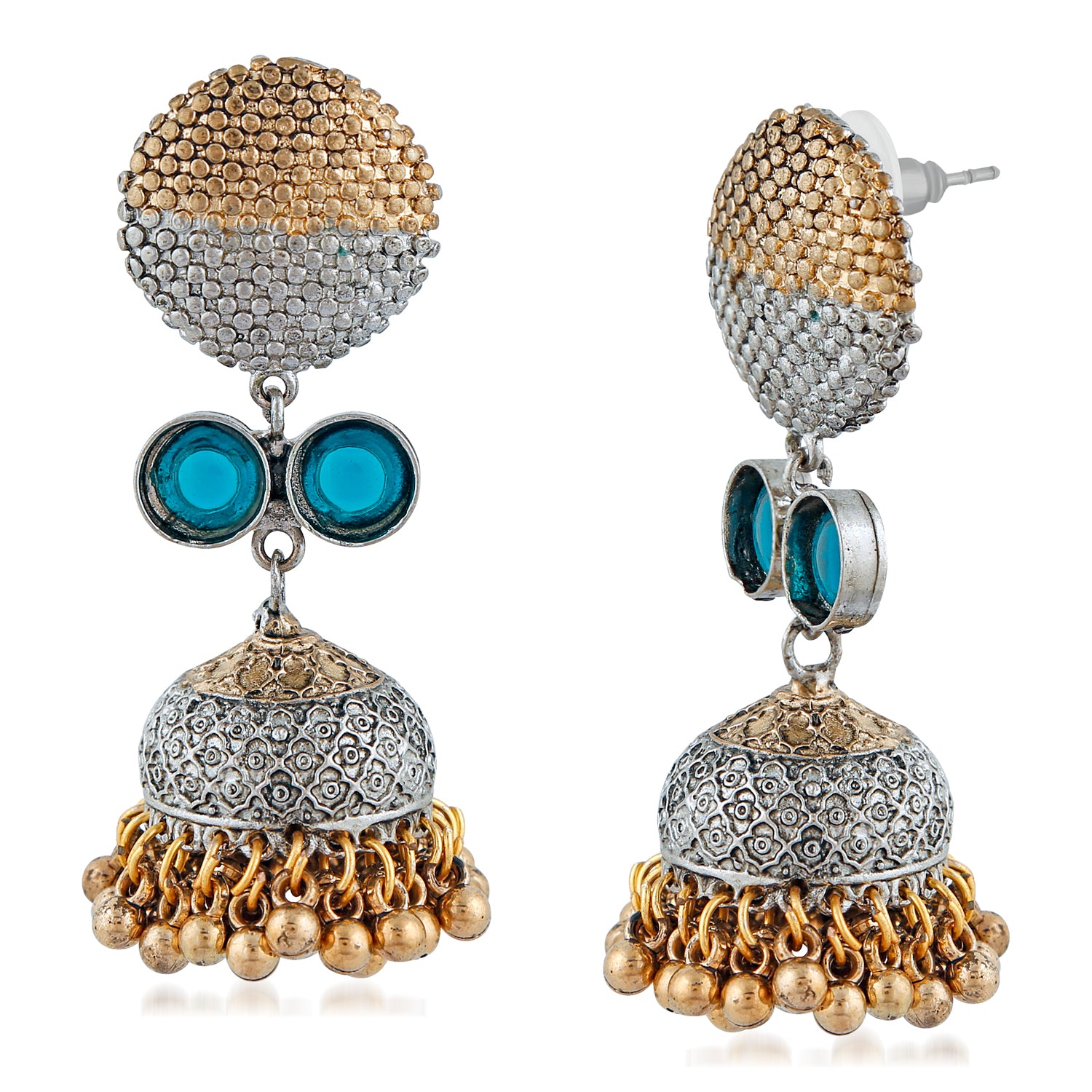 Traditional Design Dangle Jhumka Ghungroo Earrings