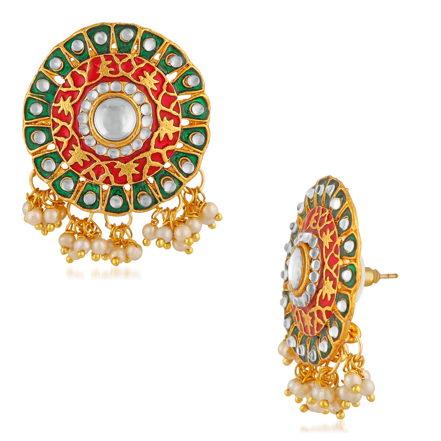 Traditional Circular Dangler Earrings