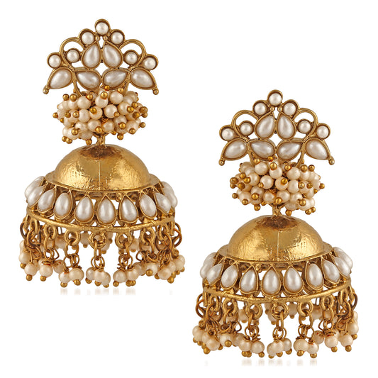 Traditional Floral Jhumka Earrings