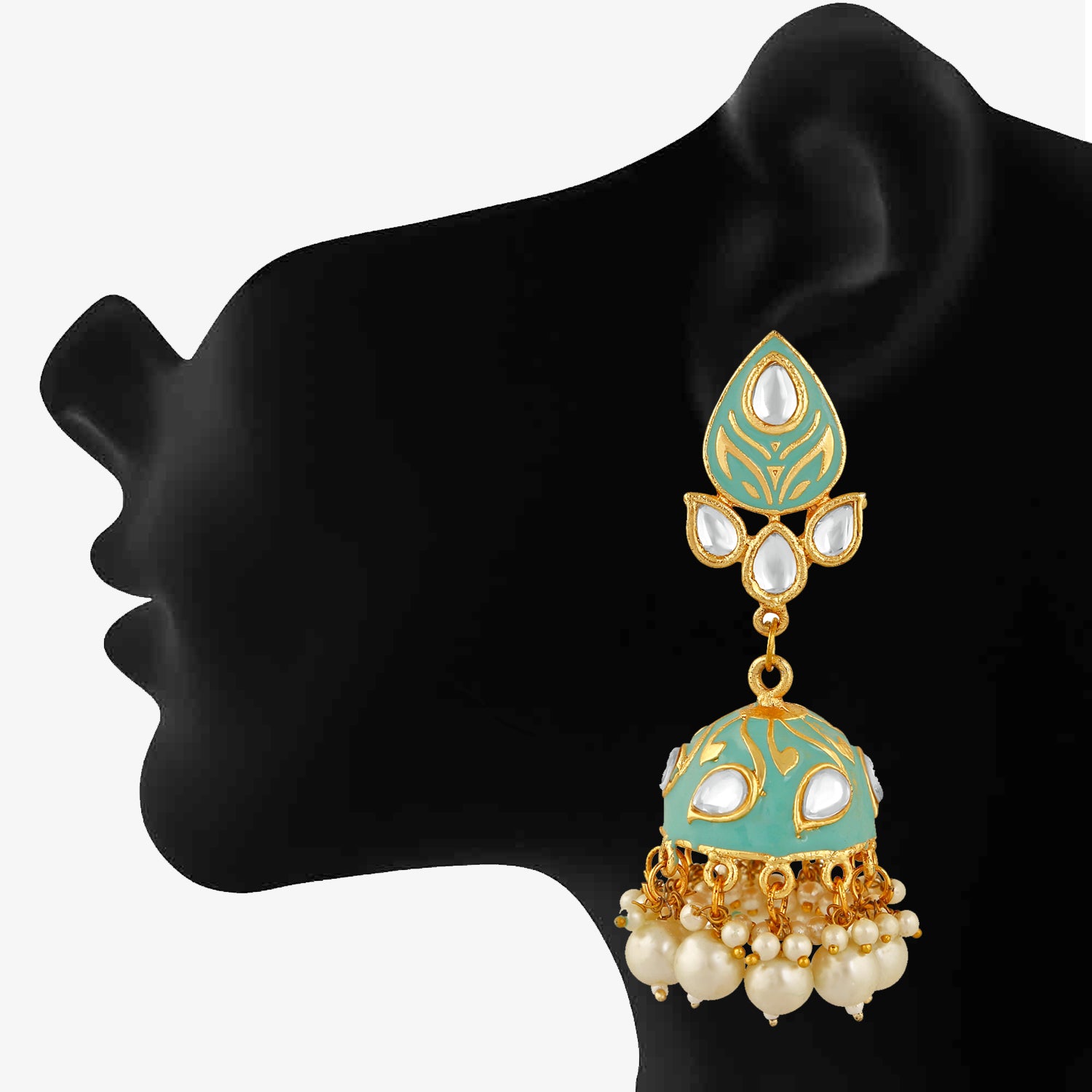 Traditional Meenakari Work Jhumka Earrings