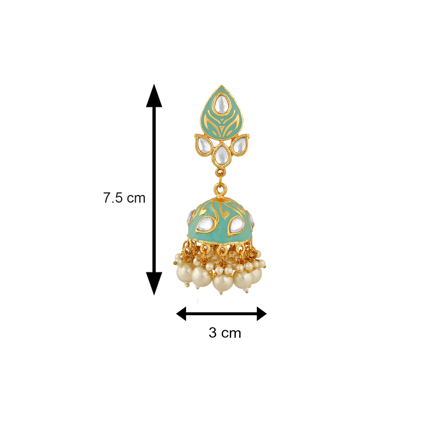 Traditional Meenakari Work Jhumka Earrings