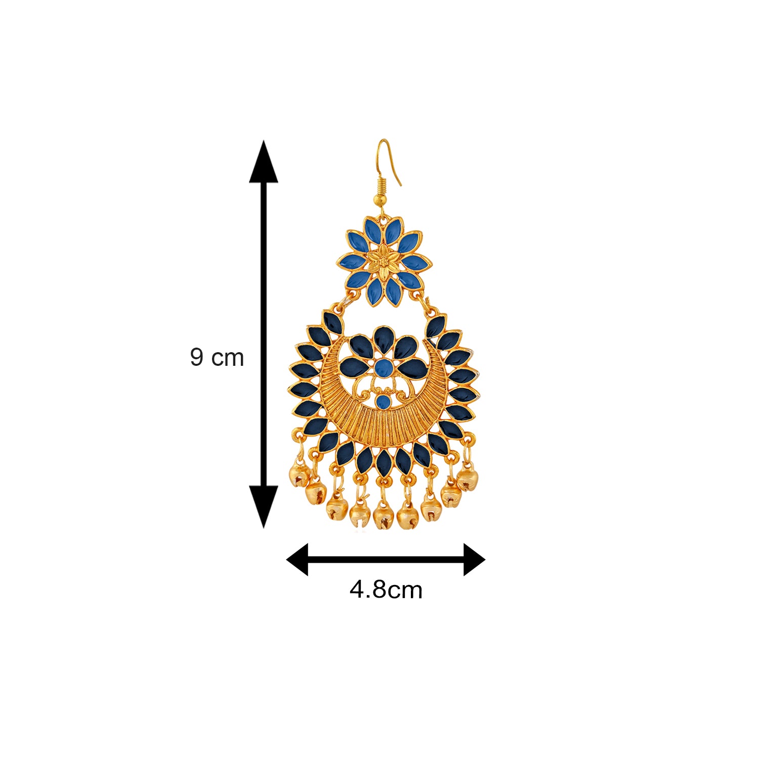 Meenakari Work Floral Dangler Earrings