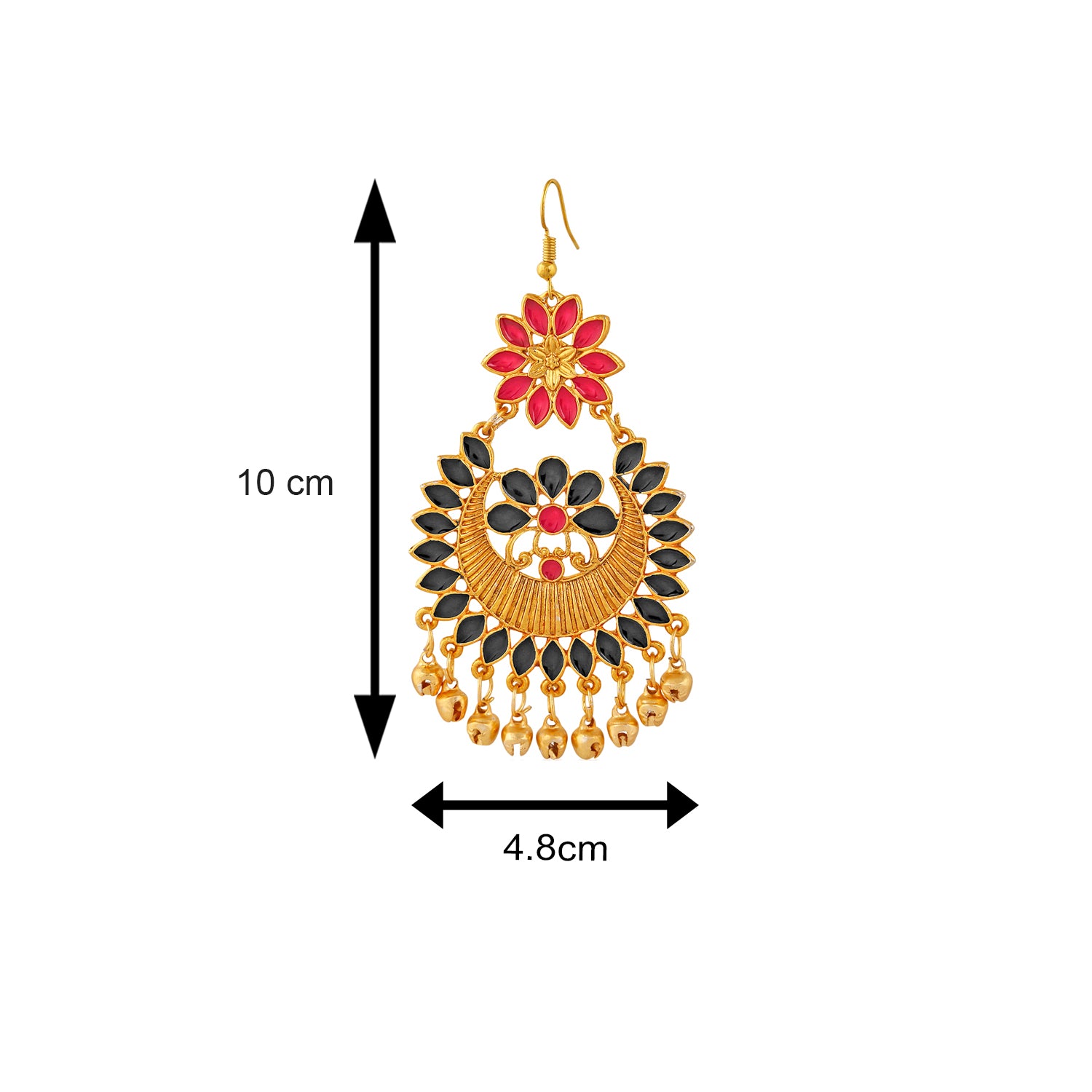 Meenakari Work Floral Dangler Earrings