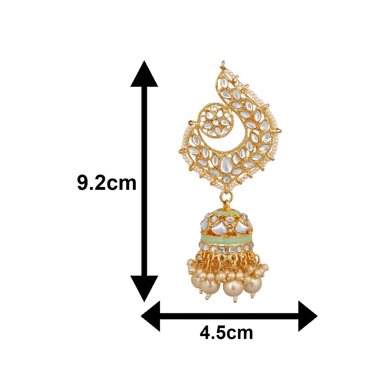 Peacock Shaped Dangler Jhumki Earrings