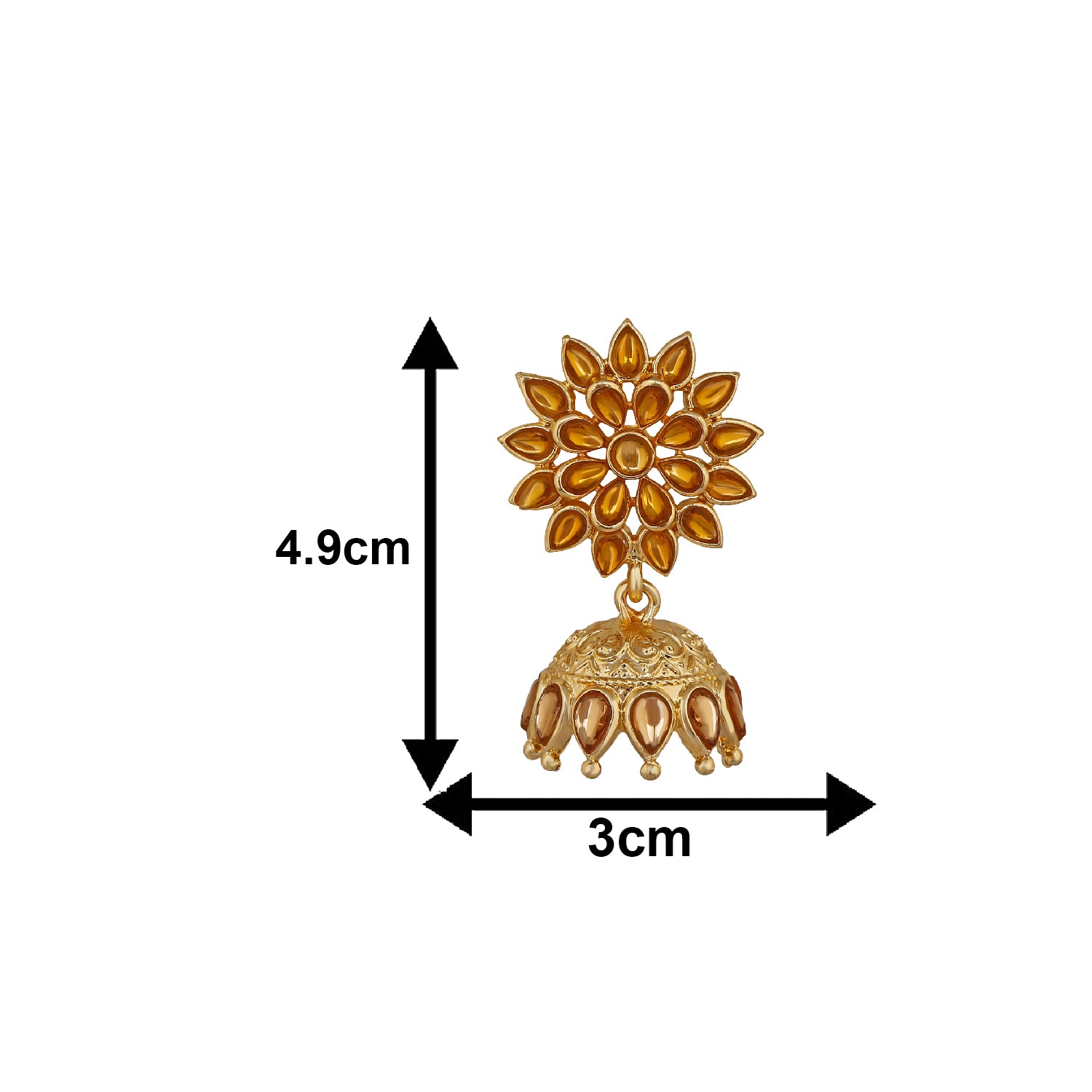 Floral Jhumka Earrings