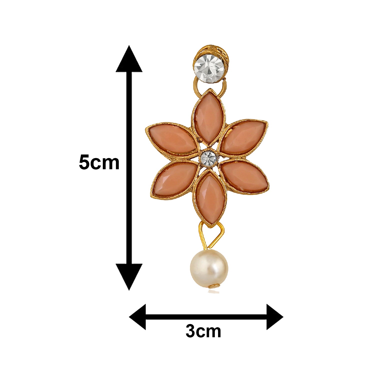 Floral Design Necklace Set with Kundan and Artifical Pear