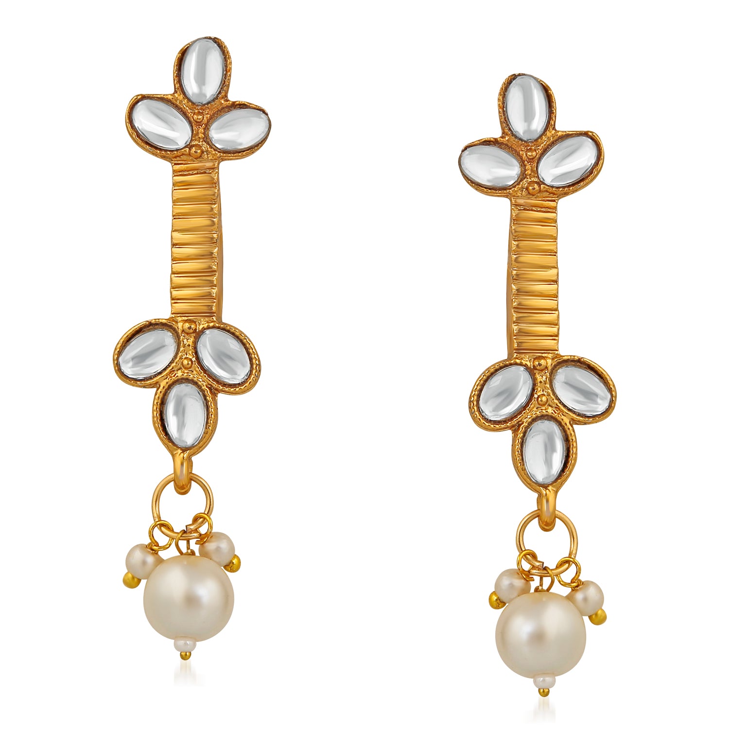 Traditional Necklace Set with Kundan and Artificial Pearl