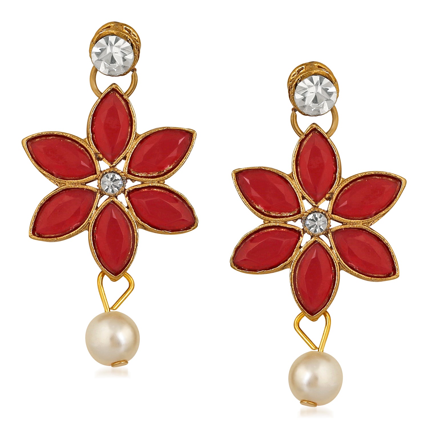 Floral Traditional Choker Necklace Set with Jewellery Kundan and Artificial Pearl