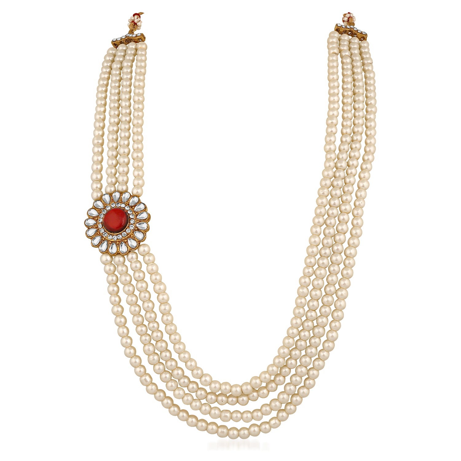 5 Layered Pearl Dulha Haar | Necklace