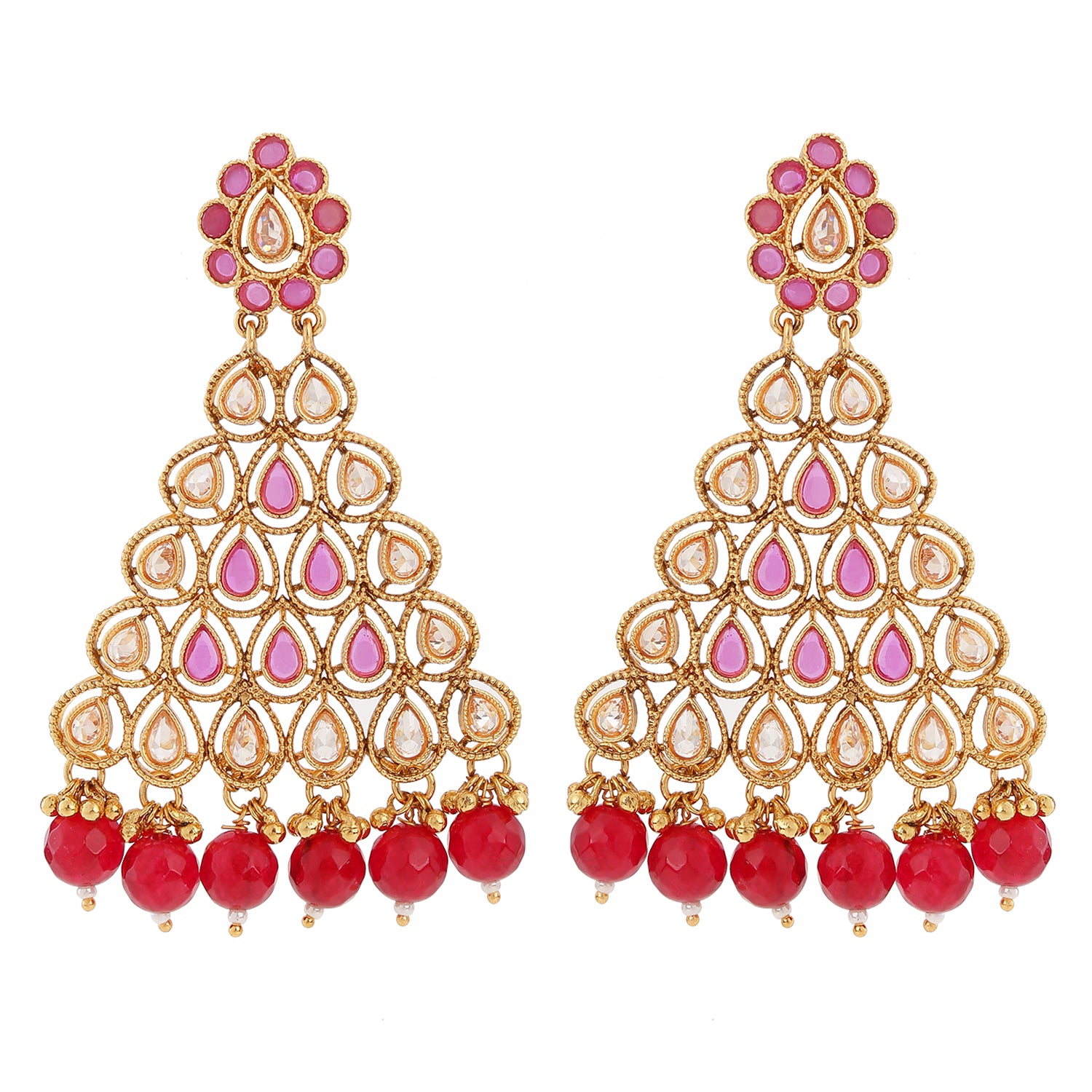 Traditional Ethnic Kundan Dangler Earrings