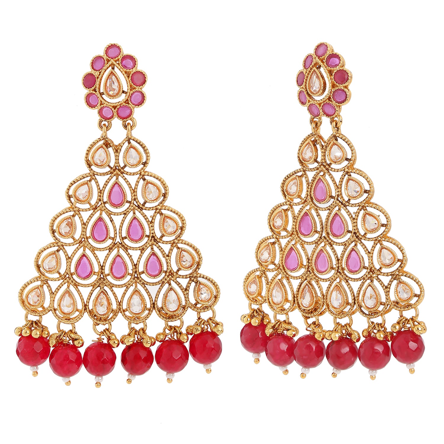 Traditional Ethnic Kundan Dangler Earrings