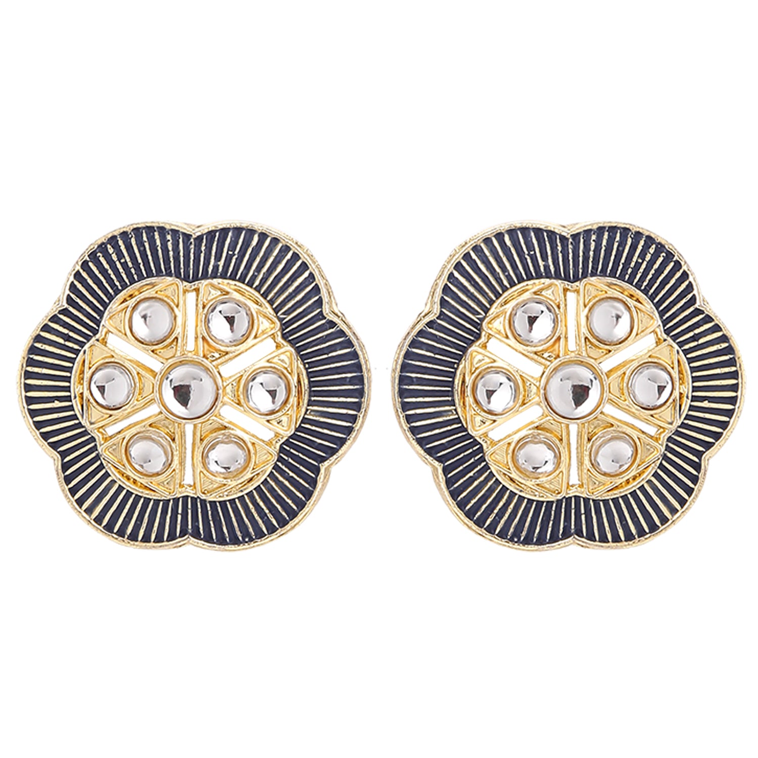 Cute Floral Meenakari work and Kundan Small Dangler Earrings