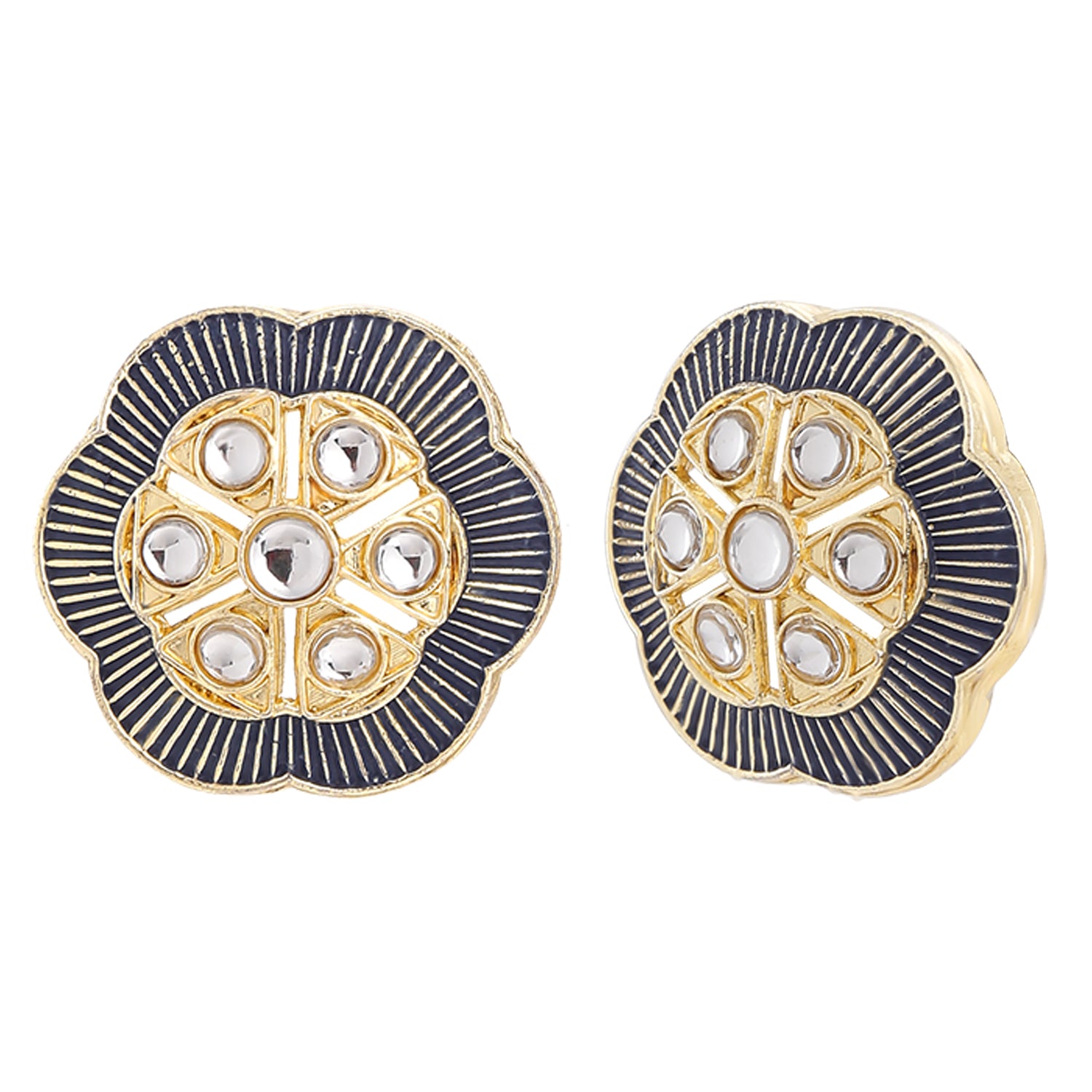 Cute Floral Meenakari work and Kundan Small Dangler Earrings