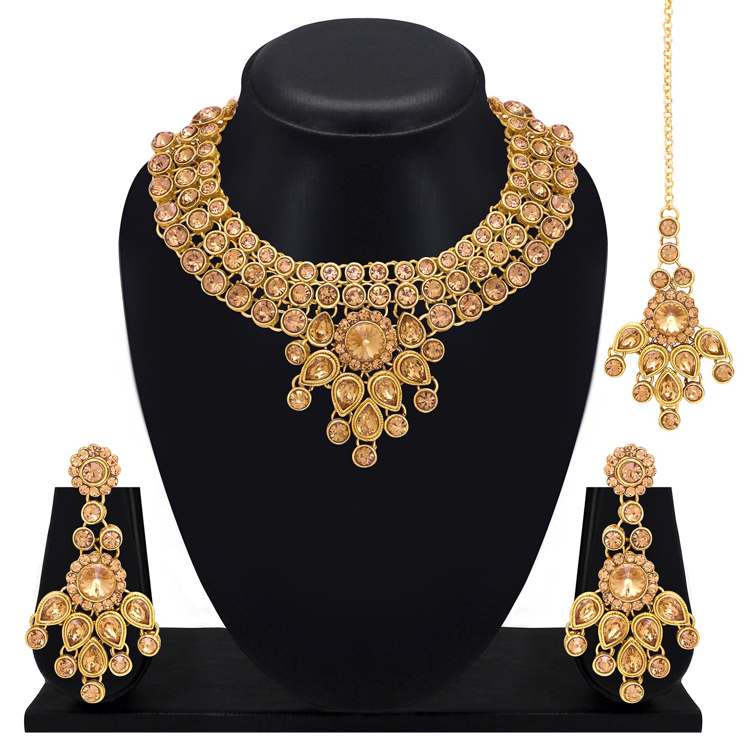 Traditional Ethnic Necklace Set with Maangtikka