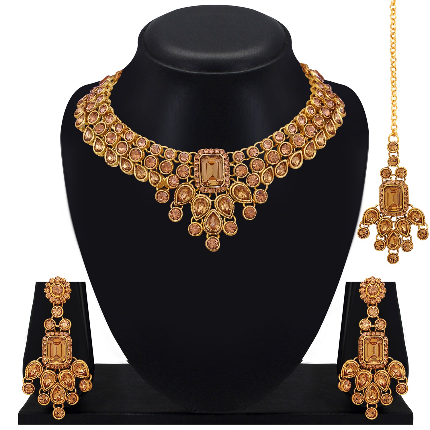 Traditional Ethnic Necklace Set with Maangtikka