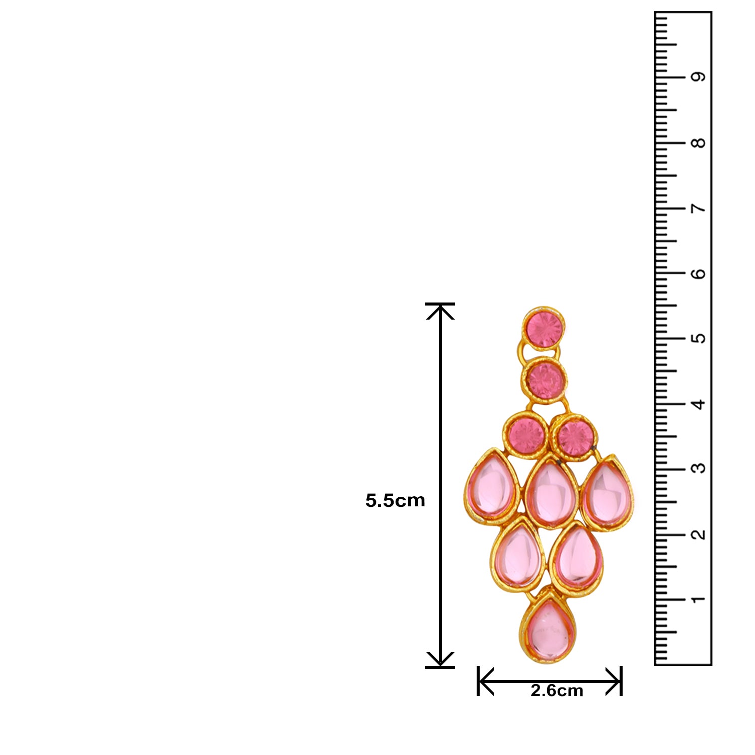 Pink Kundan Wedding Bridal Necklace Jewellery Set Earrings