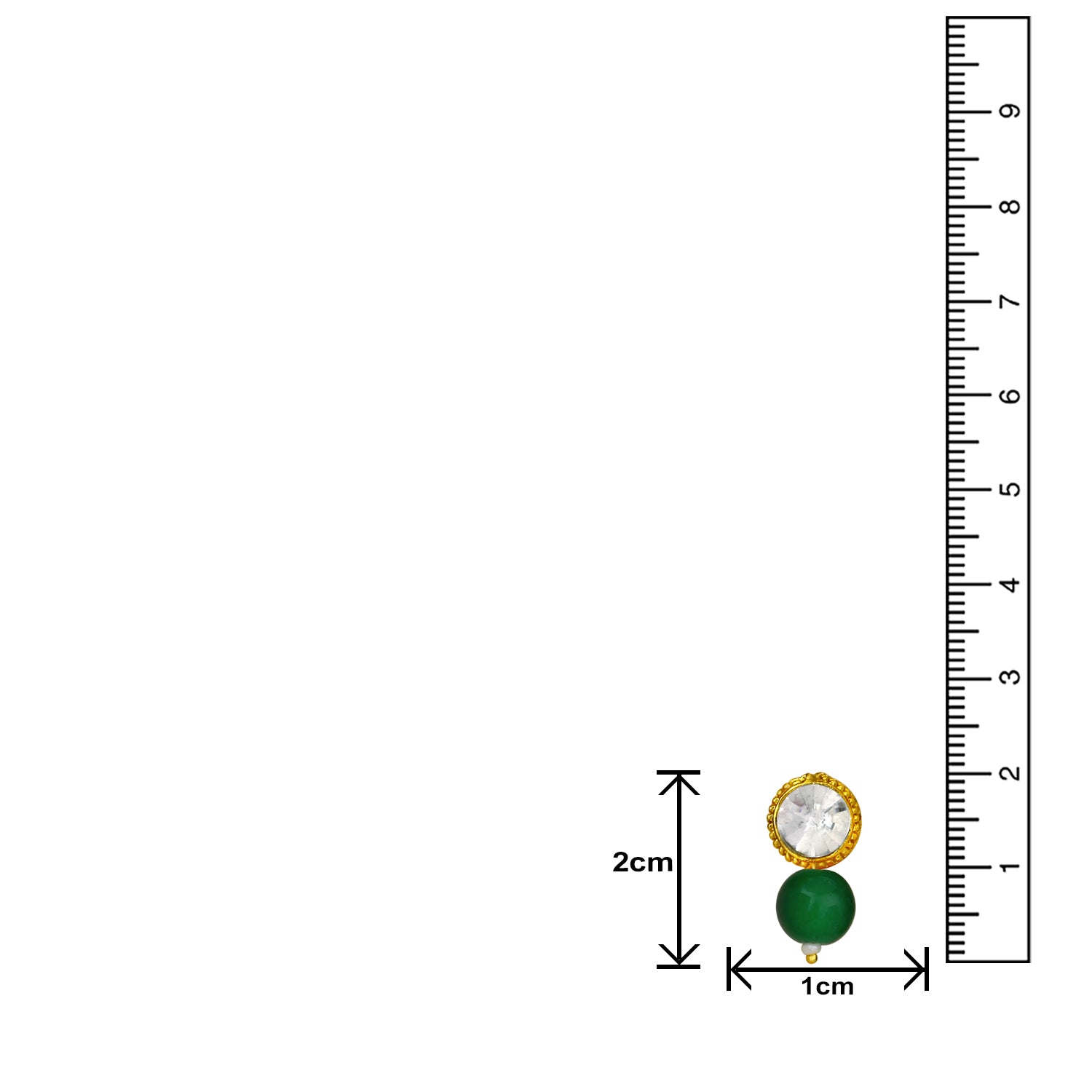 Black Beads and White Crystals Traditional Necklace Set