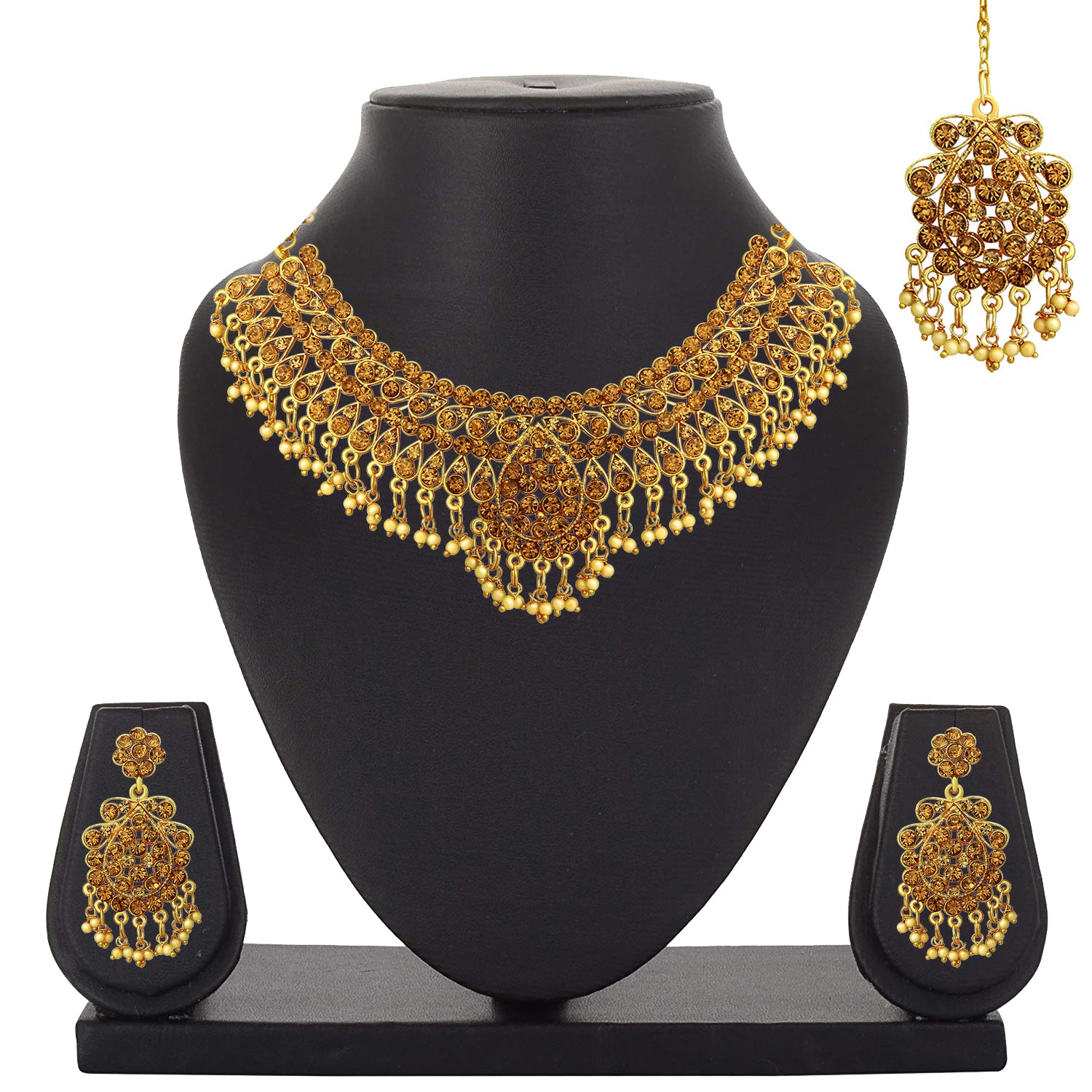 Traditional Ethnic Necklace Set with Maangtikka
